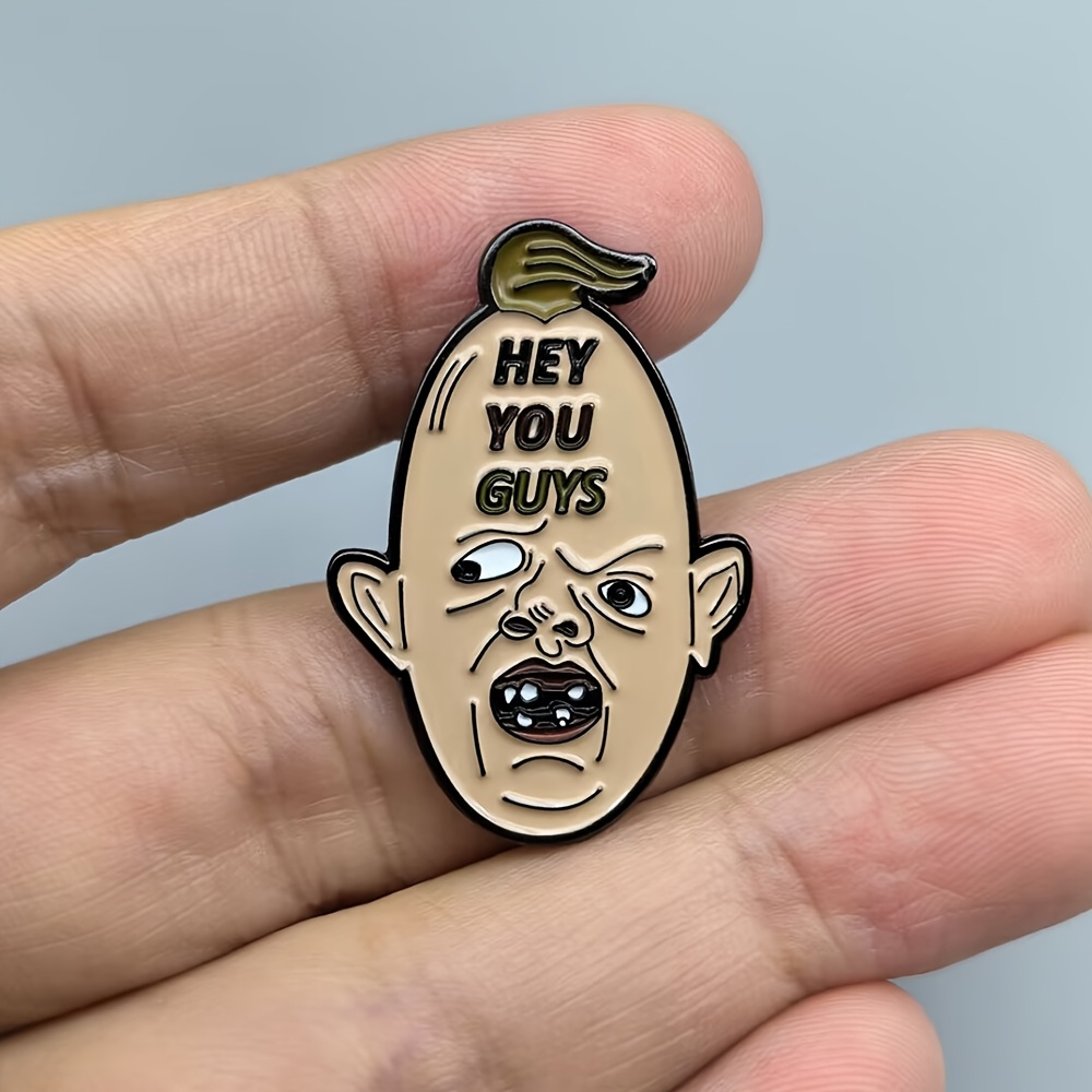 TEMU Yaojie " Guys" Enamel Pin - Metal Badge With Lettering, Casual Accessory For Hats, Bags, Jackets - Perfect Gift For Teacher's Day, Graduation &
