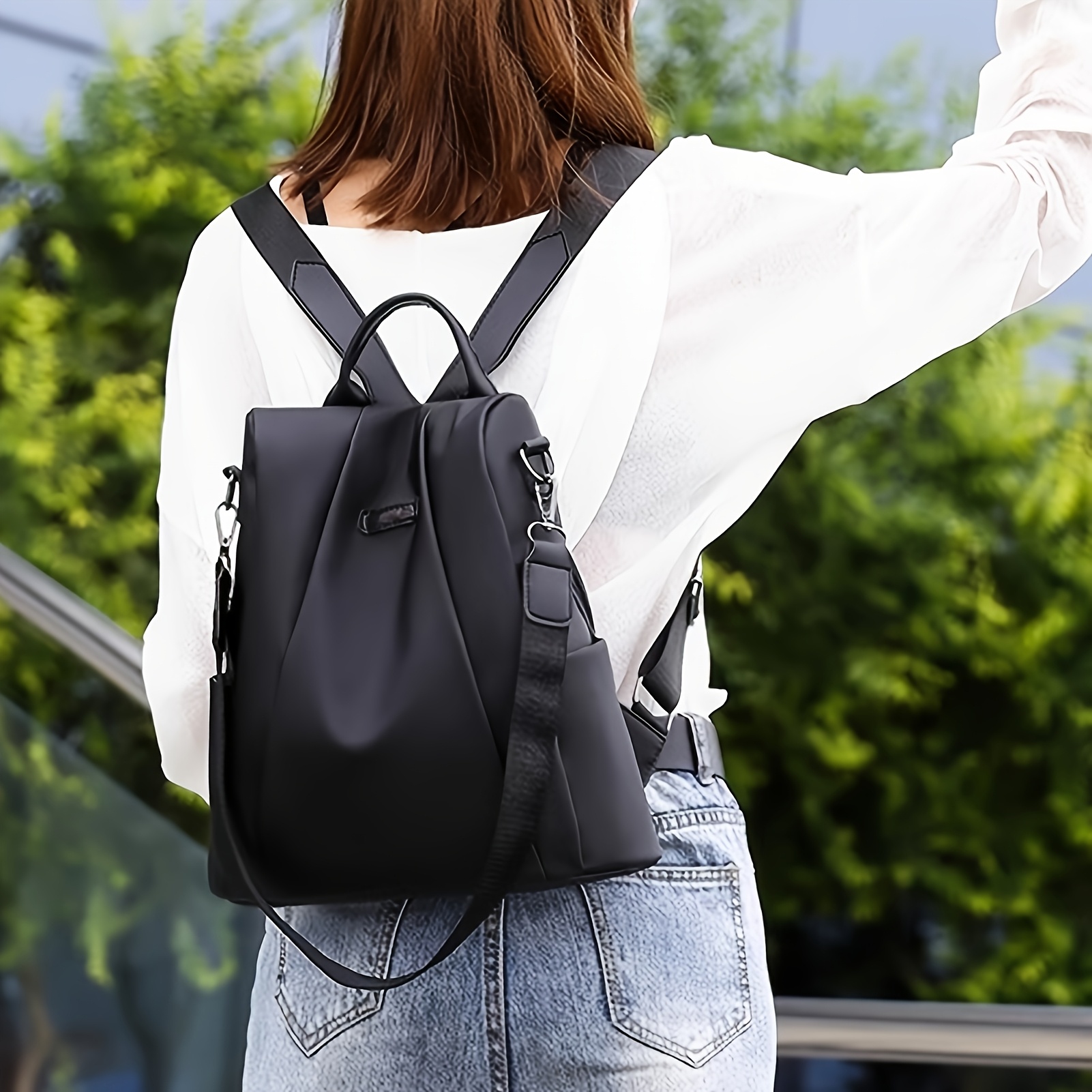 

Anti-theft Oxford Cloth Women's Backpack, Polyester Lining, Zipper Closure, Multifunctional Shoulder Bag, 3 Colors From