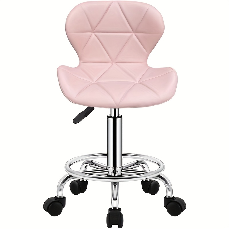 1pc Silla de Salón y Spa JINBAS Ajustable en Altura con Base Giratoria y Respaldo Ergonómico - Silla de Masaje Acolchada para Spa, Salón de Belleza, Tatuajes y Más