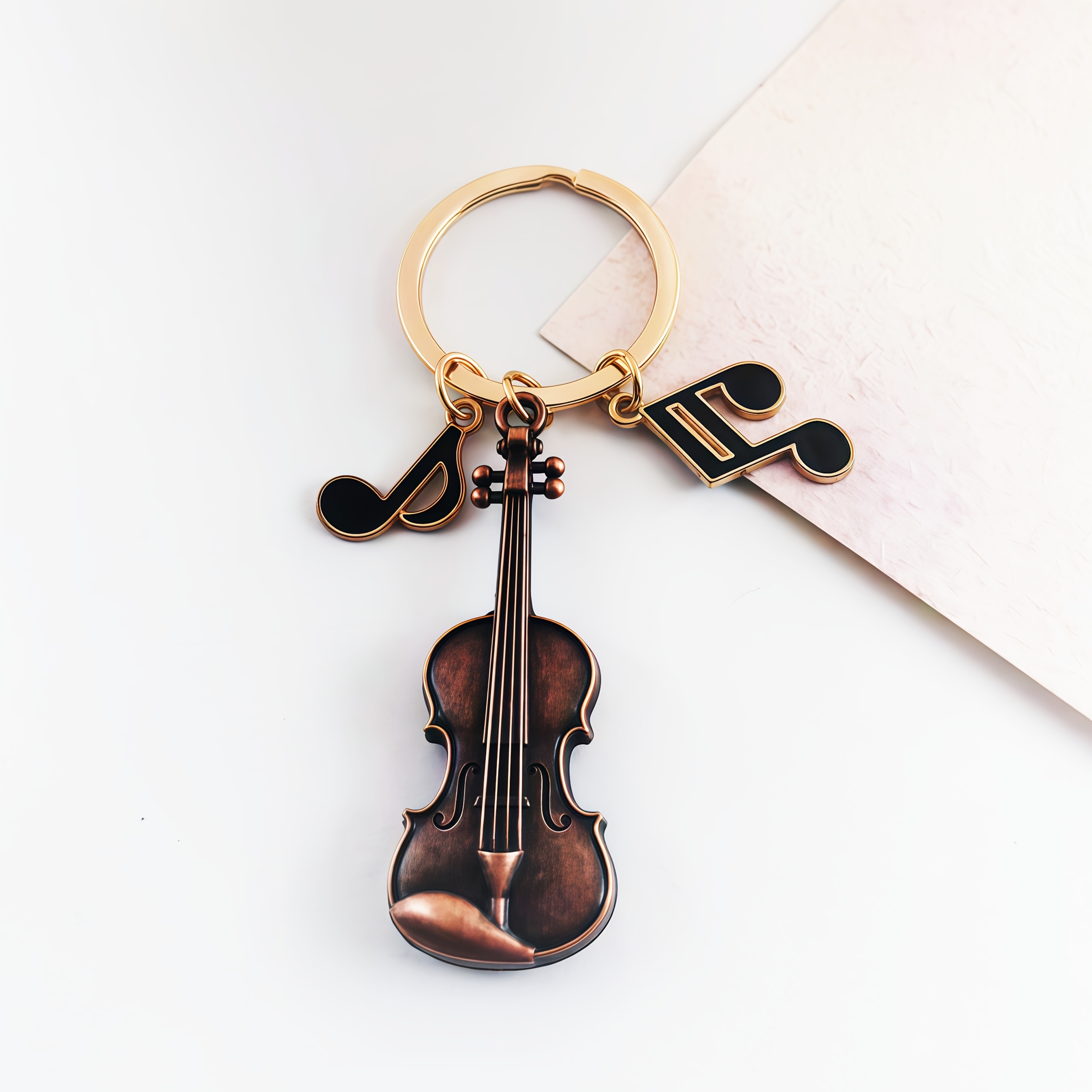 TEMU 1pc Vintage Violin Keychain, Fashionable And Classic Vintage Bag Charm, Exquisite And For