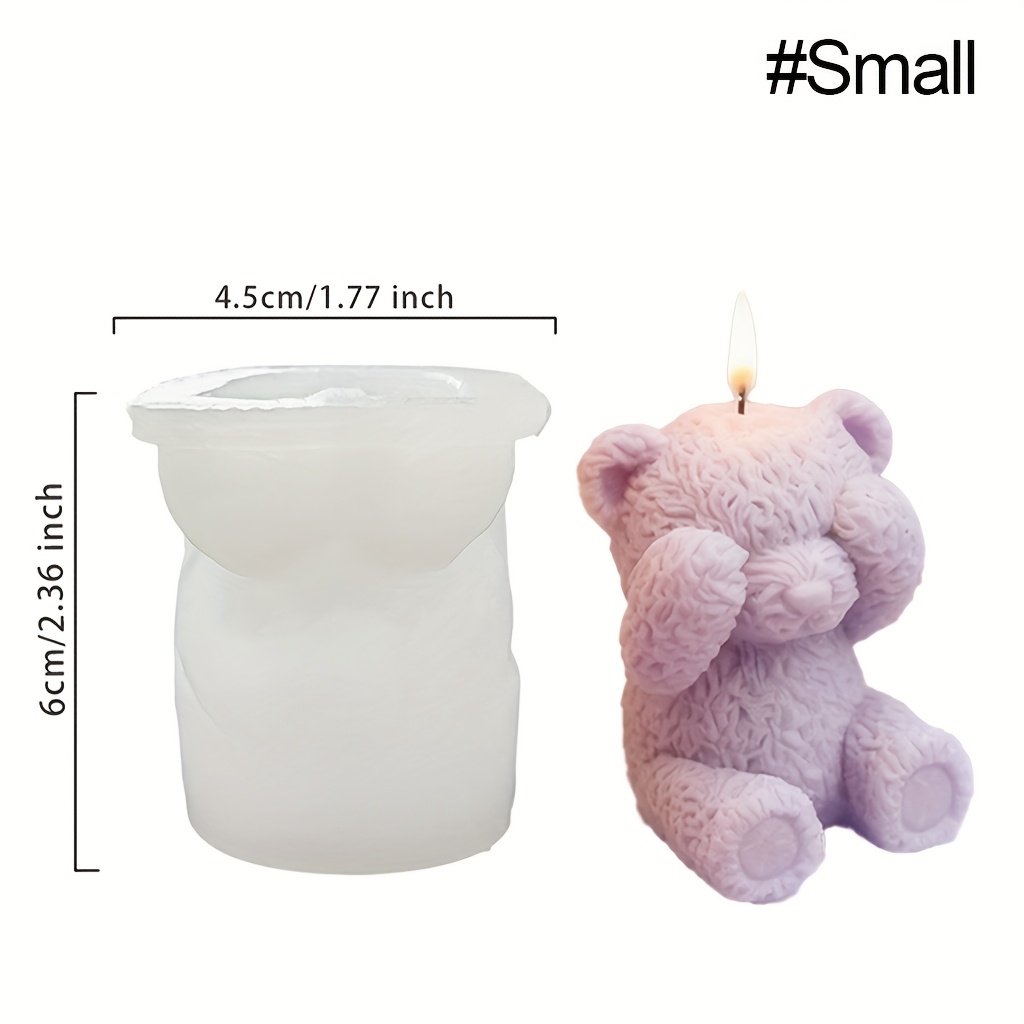 E-shop Große Bären Silikonform, Kerzenformen, geeignet für DIY-Bastelarbeiten wie Kerzen, Gips, handgemachte Seifen Aromatherapieprodukte. Ideal für