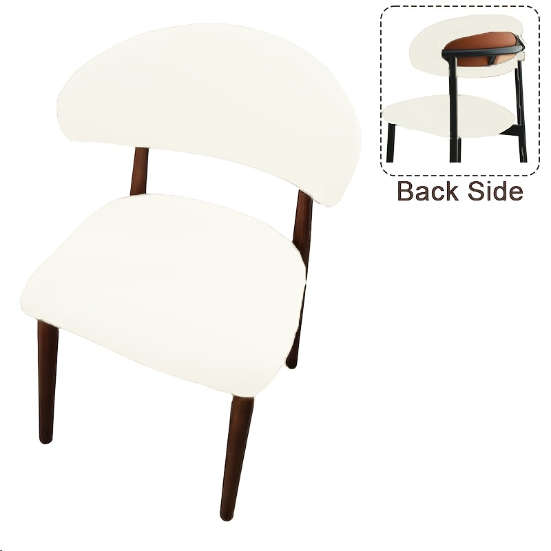 TEMU Milk High-elastic Chair Cover, Split Chair Cover- 2pcs Set (seat And Back), Bar Counter Swivel Chair Stool Cover, Universal Dining Chair Cover,,
