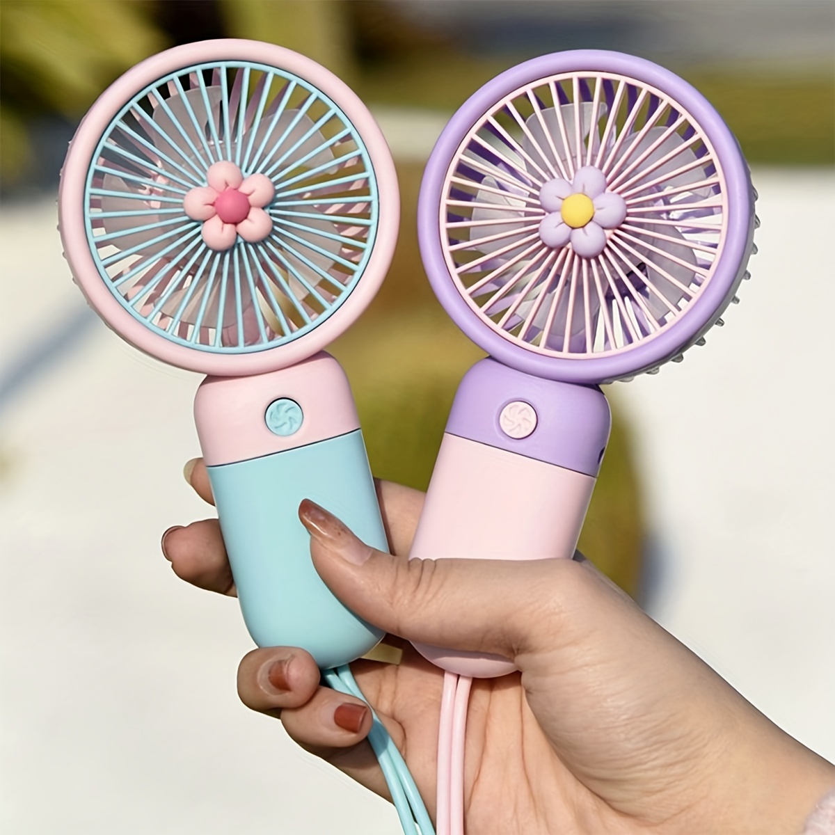 

Blue Portable Handheld Fan Mini Fan, Personal Handheld Fan, Usb Rechargeable Small Portable Fan, Pocket Sized Mini Fan, Cool Small Convenient Fan, Suitable For Beach Outdoor Travel