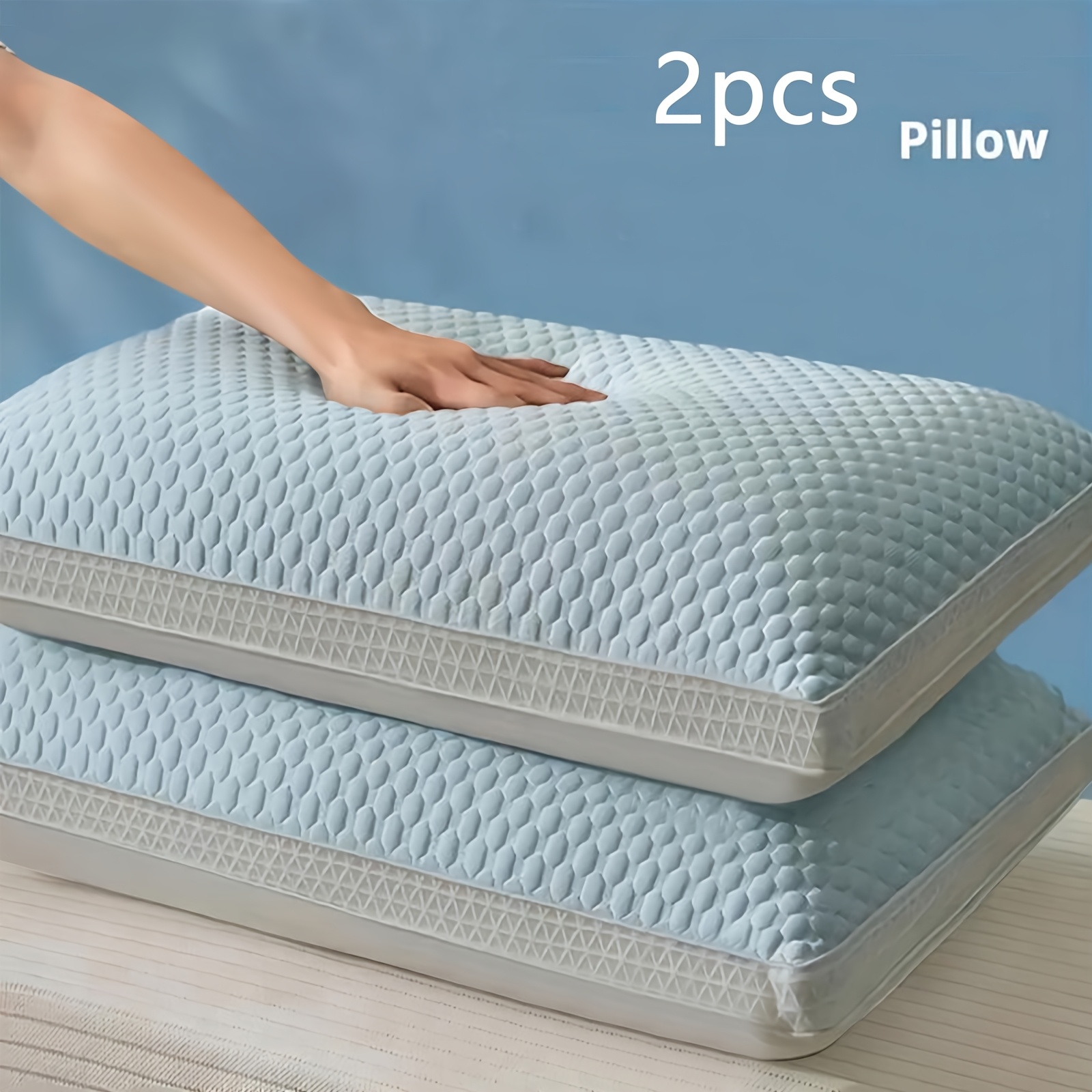 2pcs High- Pillows, Soft And Comfortable For Sleep, Hotel-grade Pillows, Home Use Pillows, Neck Support Pillow Inserts For Student Dormitories