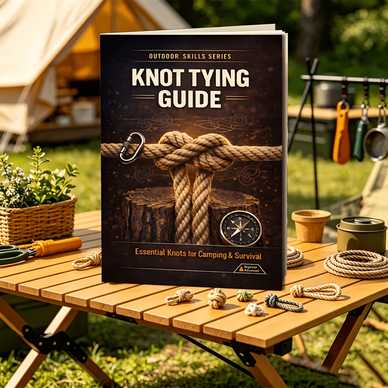 TEMU Brand New Knot Tying Self-study Composition Notebook With Blank Page - Outdoor Skills Series, 40 Pages