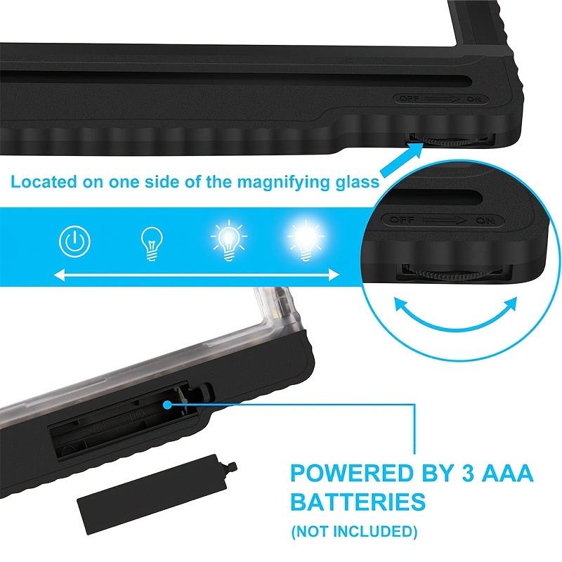 5  free magnifying glass with light 43   leds large page magnifier for reading flexible gooseneck magnifier for neck wear repair sewing   elderly Product details 5