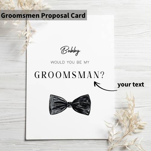 personalized wedding groomsmen cards compatible for wedding party invitations custom best for man groomsmen proposal cards with names contact wedding day cards elegant groomsmen proposal gift on paper for wedding planner organization