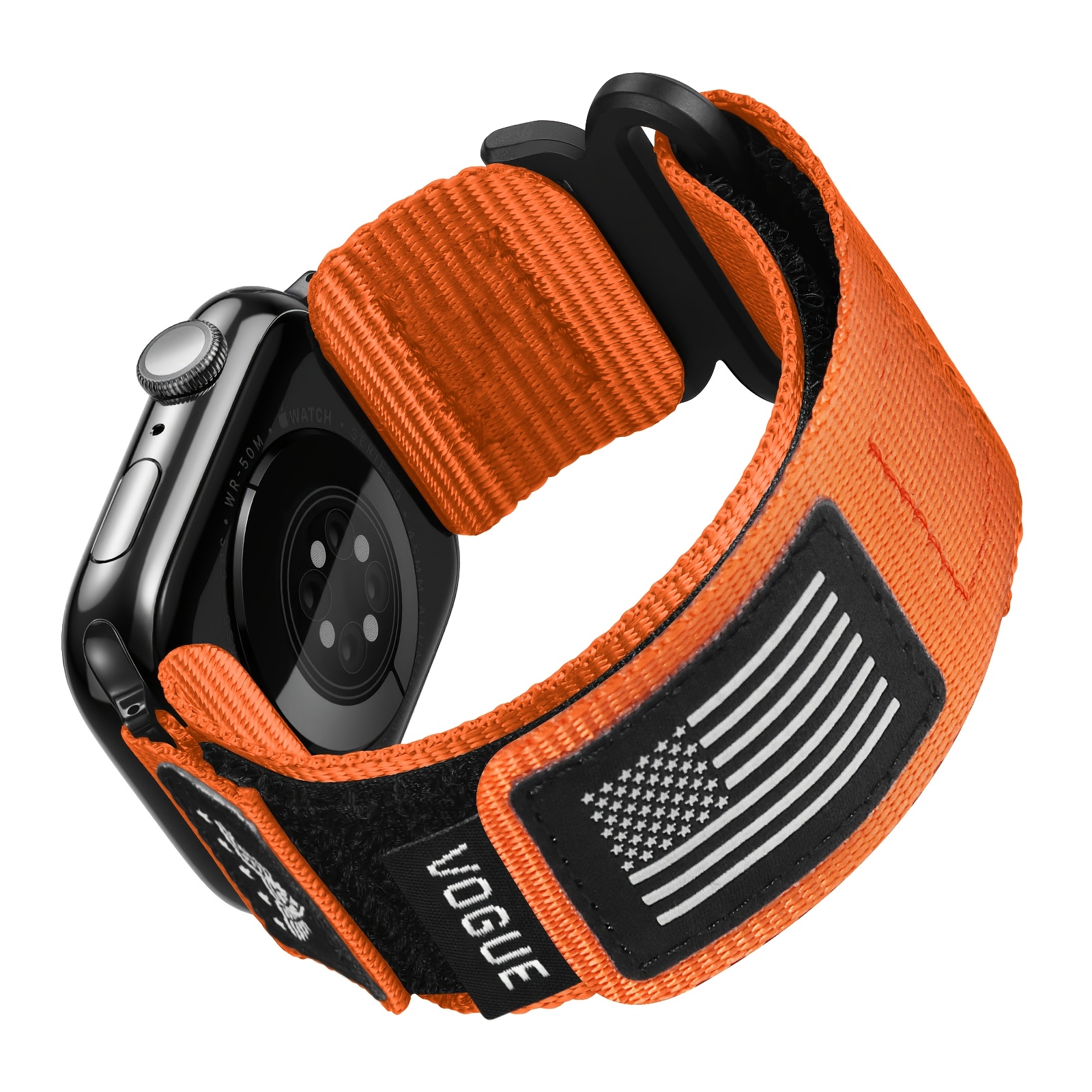 TEMU For Watch Ultra 2/ Band Series 11/10/9/8/7/6/5/4/3/se Iwatch Bands Men, Soft Woven Stars-stripes Flag Wristbands Strap For Watch /2/1 49mm 46mm