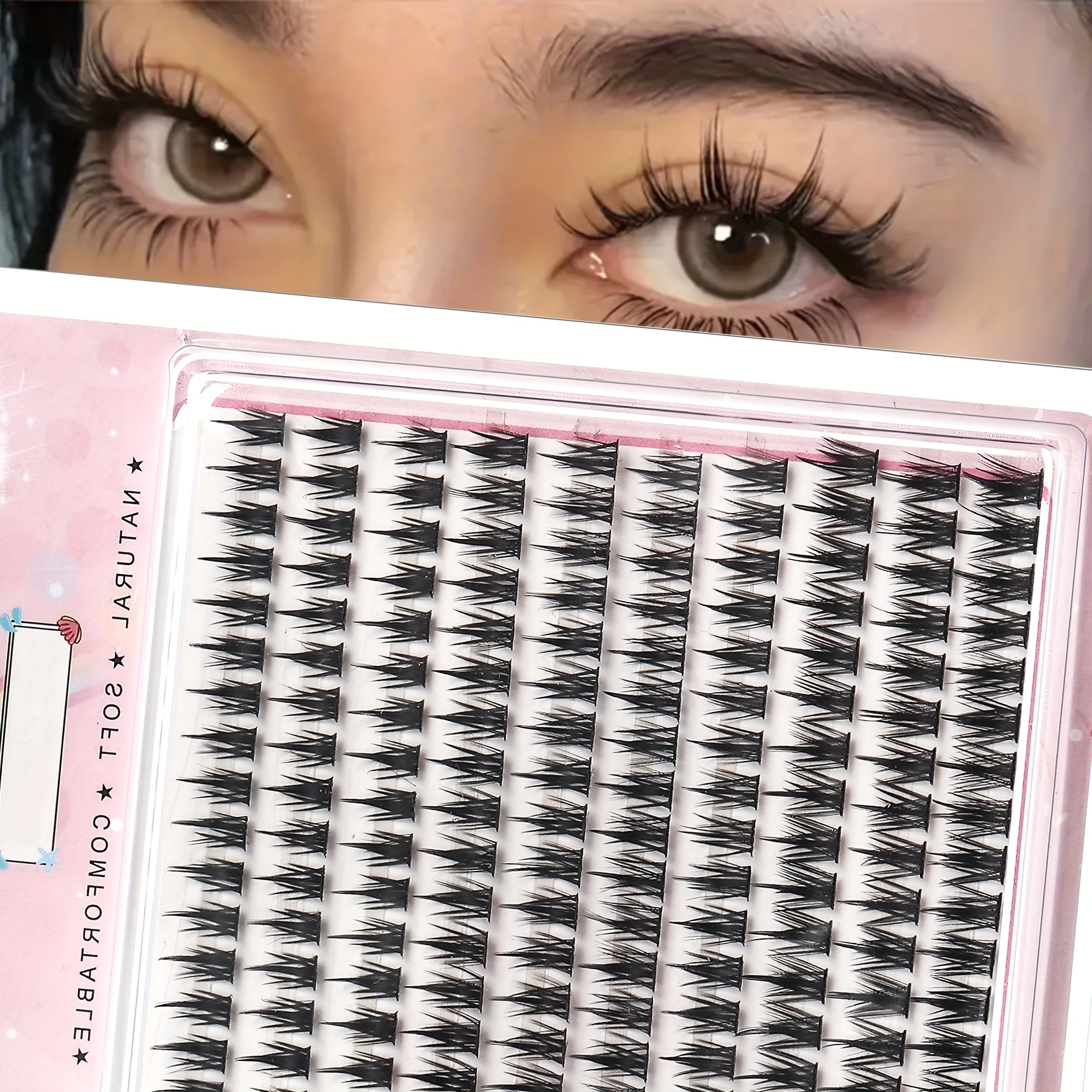 

Diy Kit - , To And Fluffy , Reusable -adhesive Eyelashes - Suitable For , Commuting Or , To