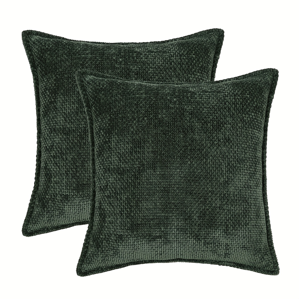 TEMU 2pcs, Textured Chenille Pillow Case For Throw Pillows Solid Color Decorative Pillow Cover Vintage Cushion Covers For Living Room Bedroom Couch