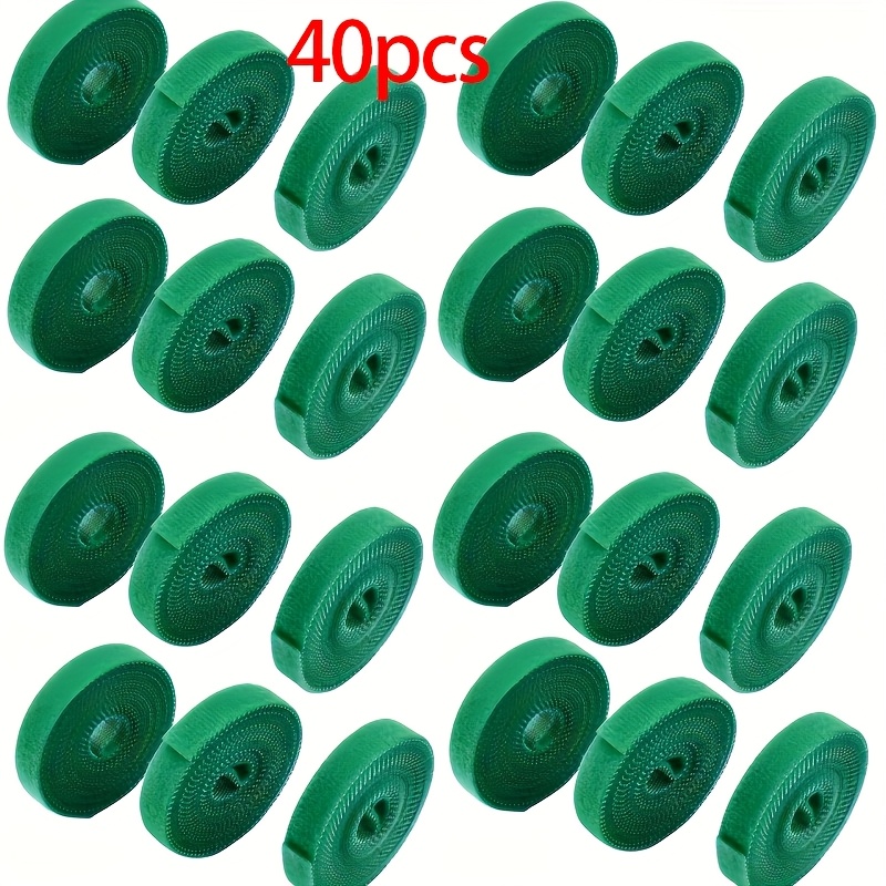 TEMU 40 Rouleaux de Ruban Autoadhésif pour les Plantes - Support de Jardin Flexible Vert, Convient pour , Tiges et Câbles, Ruban Magique Polyvalent