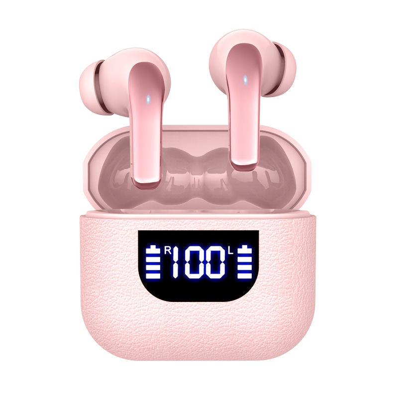 TEMU Wireless Earbuds With Extended , , , Powerful , Usb Type-c Charging Suitable For Gaming And Calls, Wireless 5.4 For Faster And More , , And