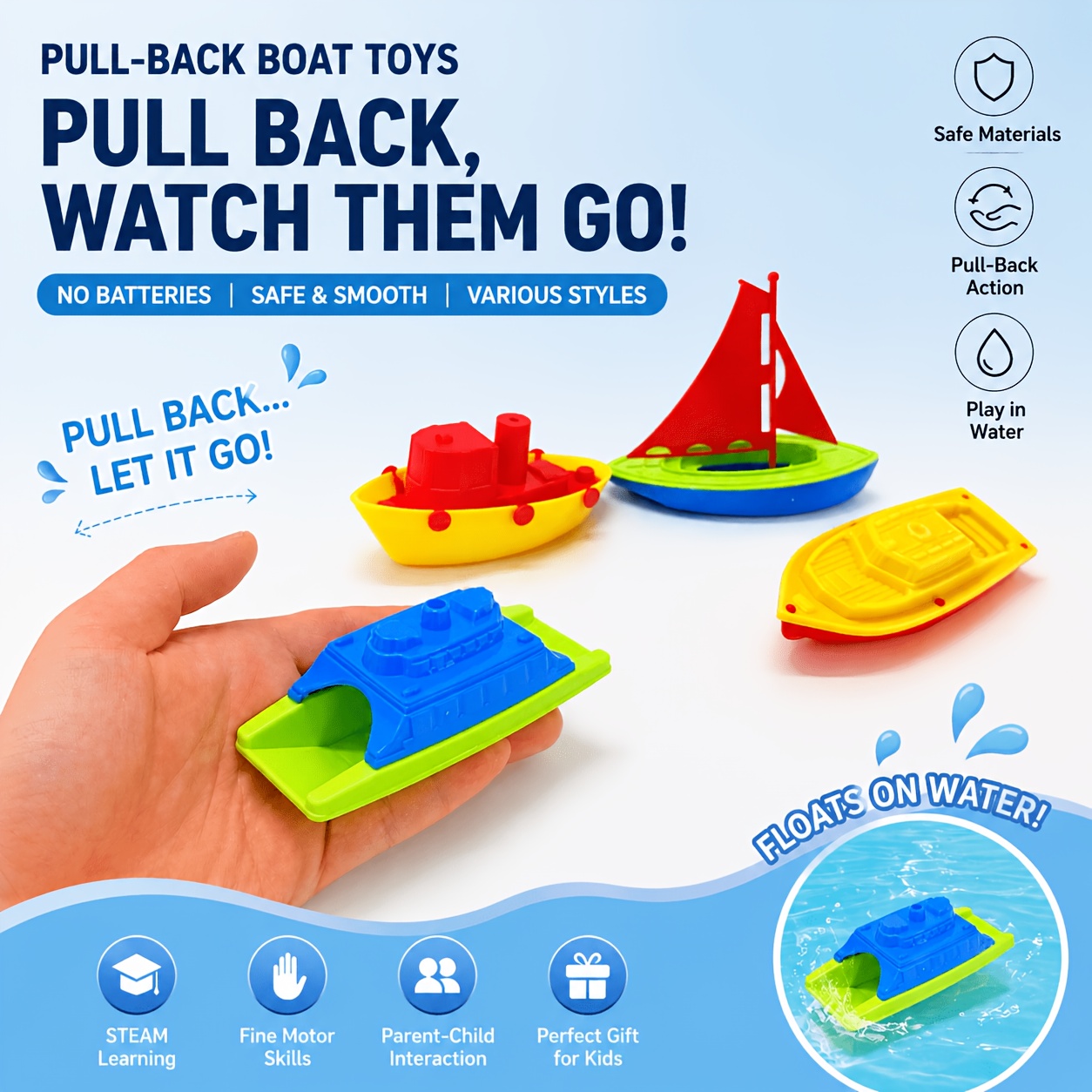 Fishing Boat Shaped Toy for Water Play