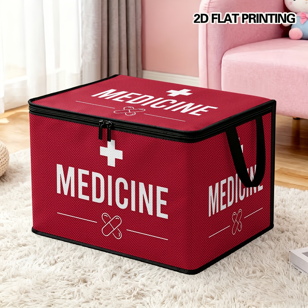 TEMU 1 Boîte de Rangement avec Couvercle, Grande , Étiquetée pour Fournitures Médicales de Santé et de Sécurité, pour Décorer les Boîtes de Rangement