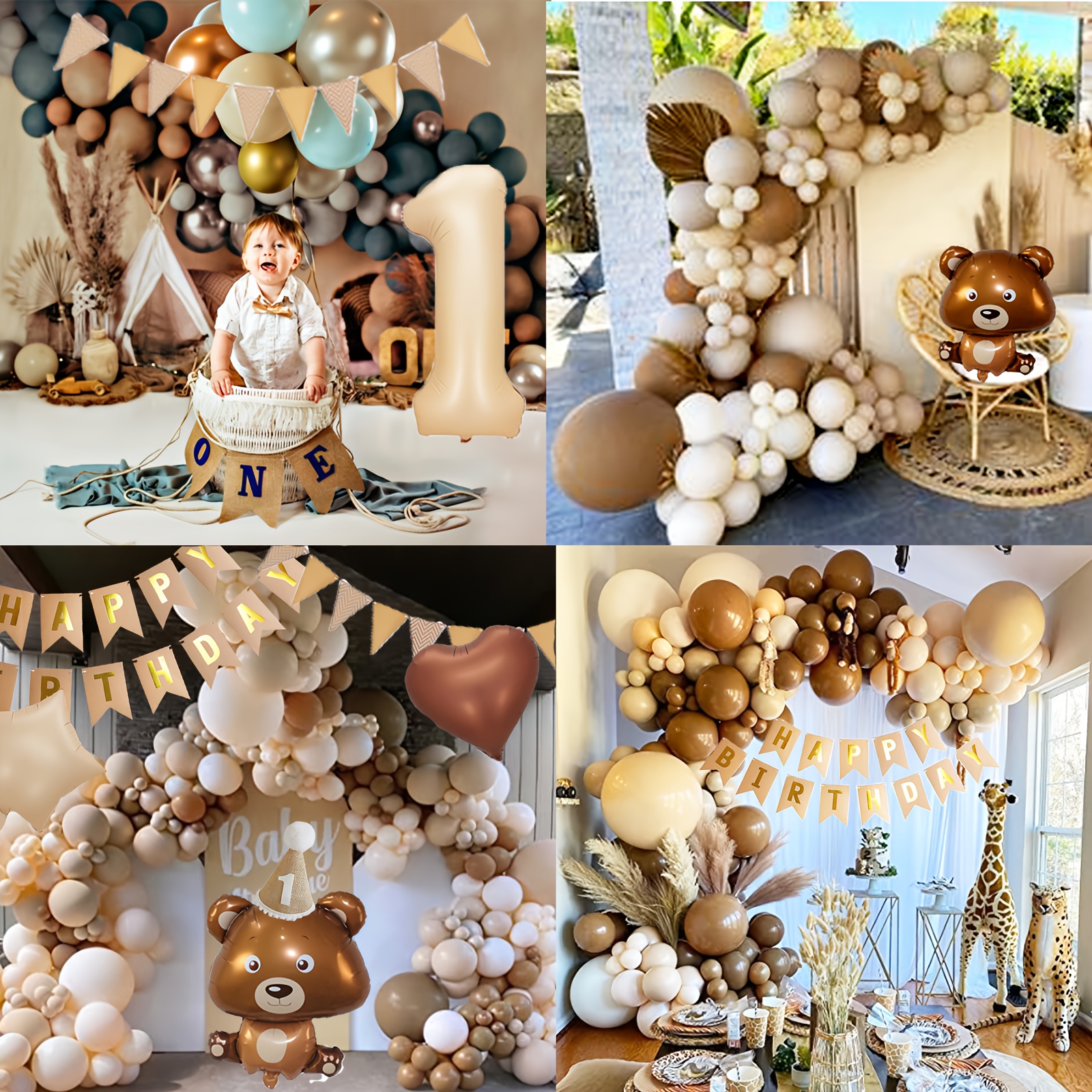 Kit palloncini 13 pezzi Primo Compleanno Baby Girl