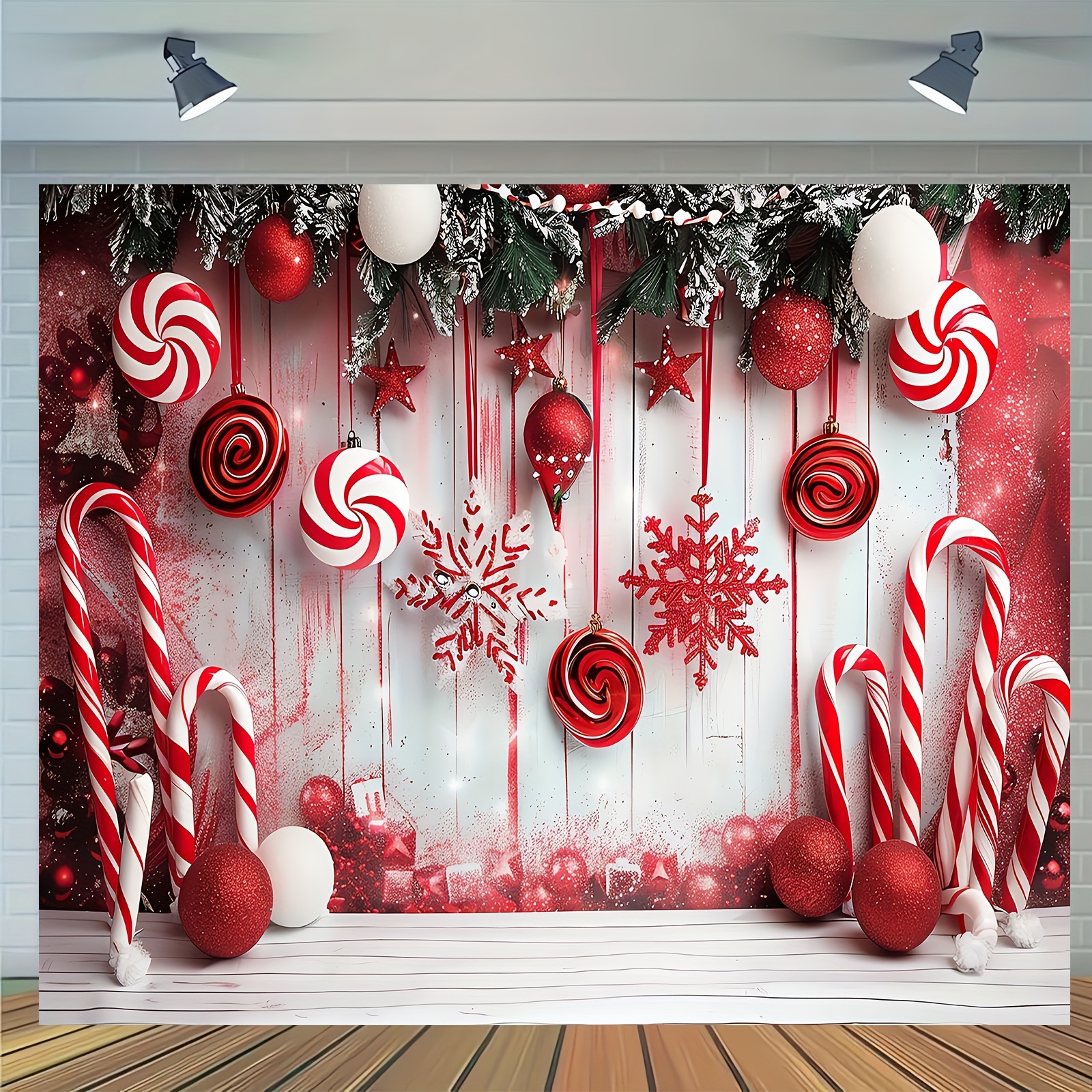 

Red Christmas - Polyester, No Needed, For & Backdrops