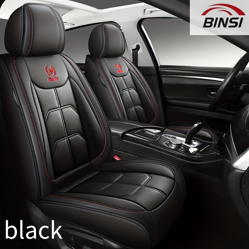 Black Panther 1 Paar Luxus PU-Leder Sitzbezüge Auto Vordersitze