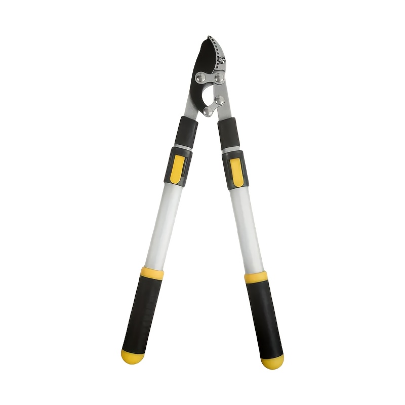 1 Telescopic Pruner With Long Handle, Suitable For Thick Branches, Sharp Sk5 Blade, Ergonomic Yellow Non-slip Handle, Ideal For Home Garden Maintenance And Yard