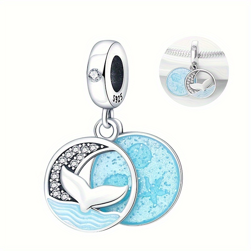 

1pc Original 925 Sterling Silver High Quality Charms Beads For Women Fits Original Bracelet Blue Ocean Pendant Jewelry Gifts