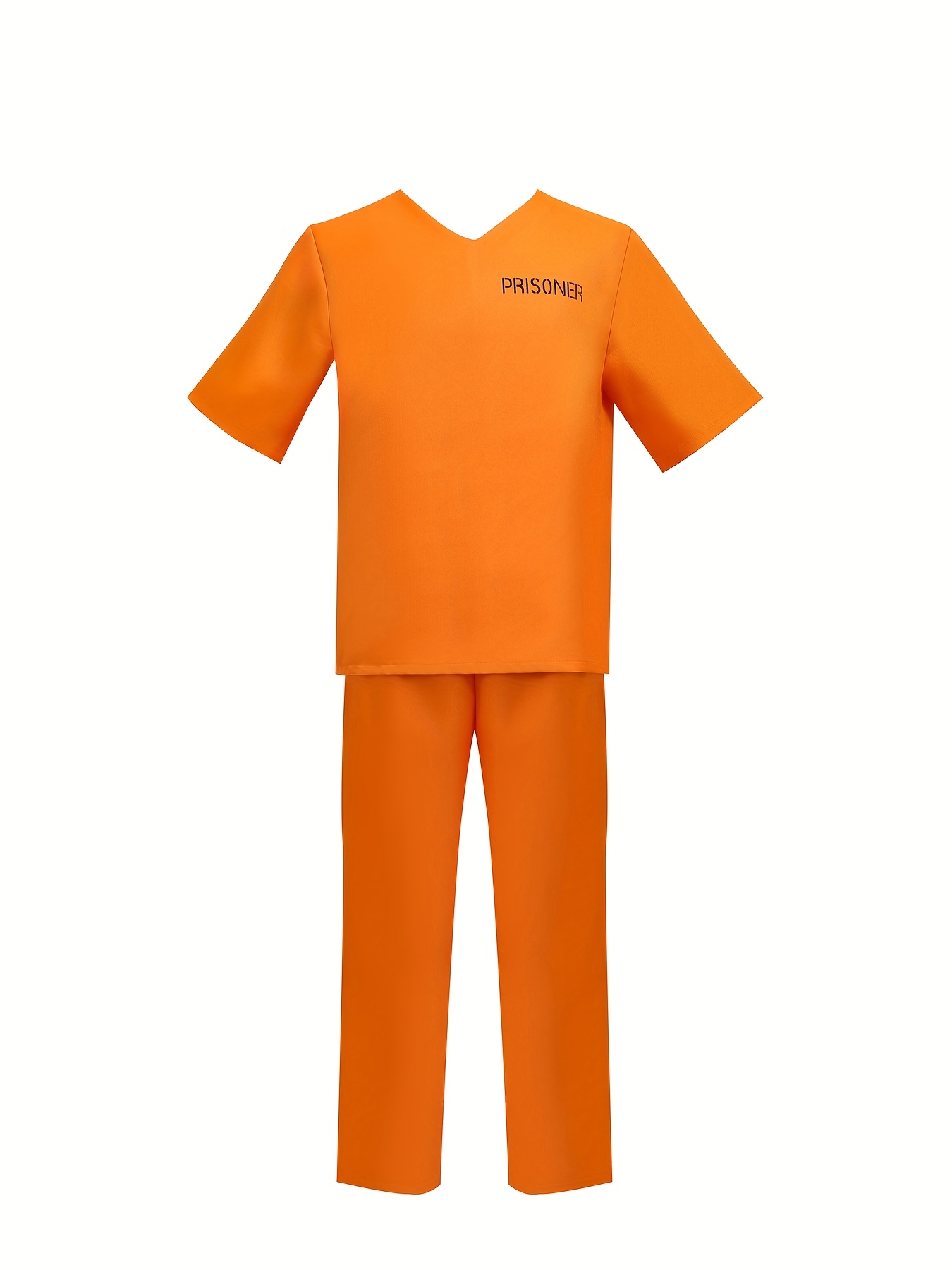1pc halloween prisoner costume adult orange prison uniform Temu