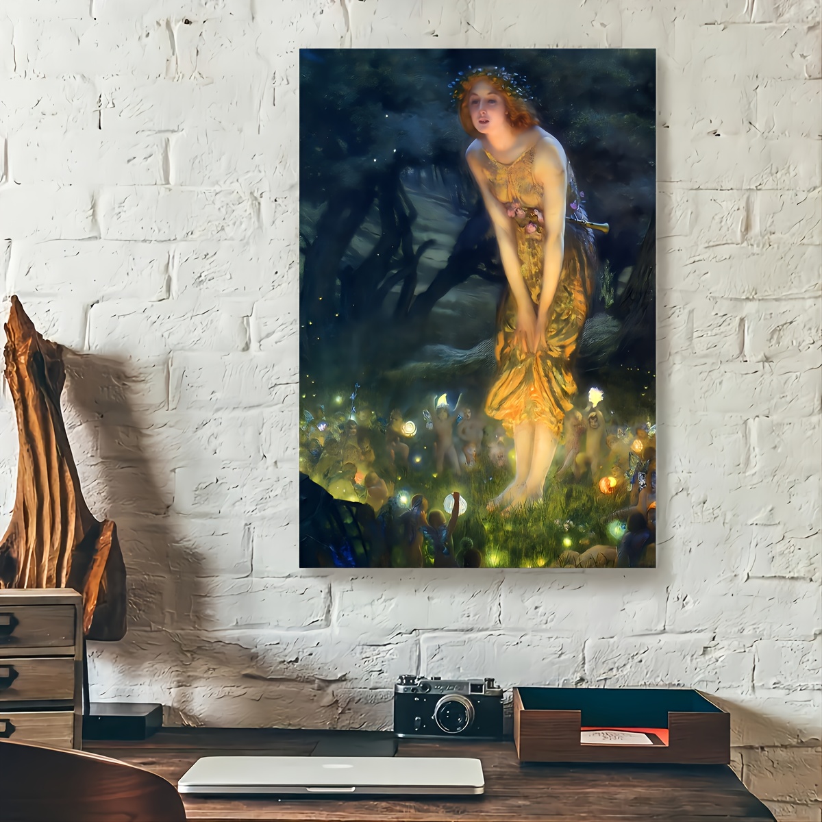 

Night Canvas Art By Robert - Neoclassical Wooden Painting For Decor, Perfect Festival Gift, 11.8x15.7 Inches, Room Decor