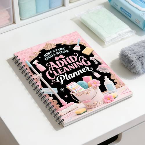 spiral bound cleaning schedule daily weekly monthly yearly planner chore list productivity planner and cleaning record book for home office and moms durable cover design task management