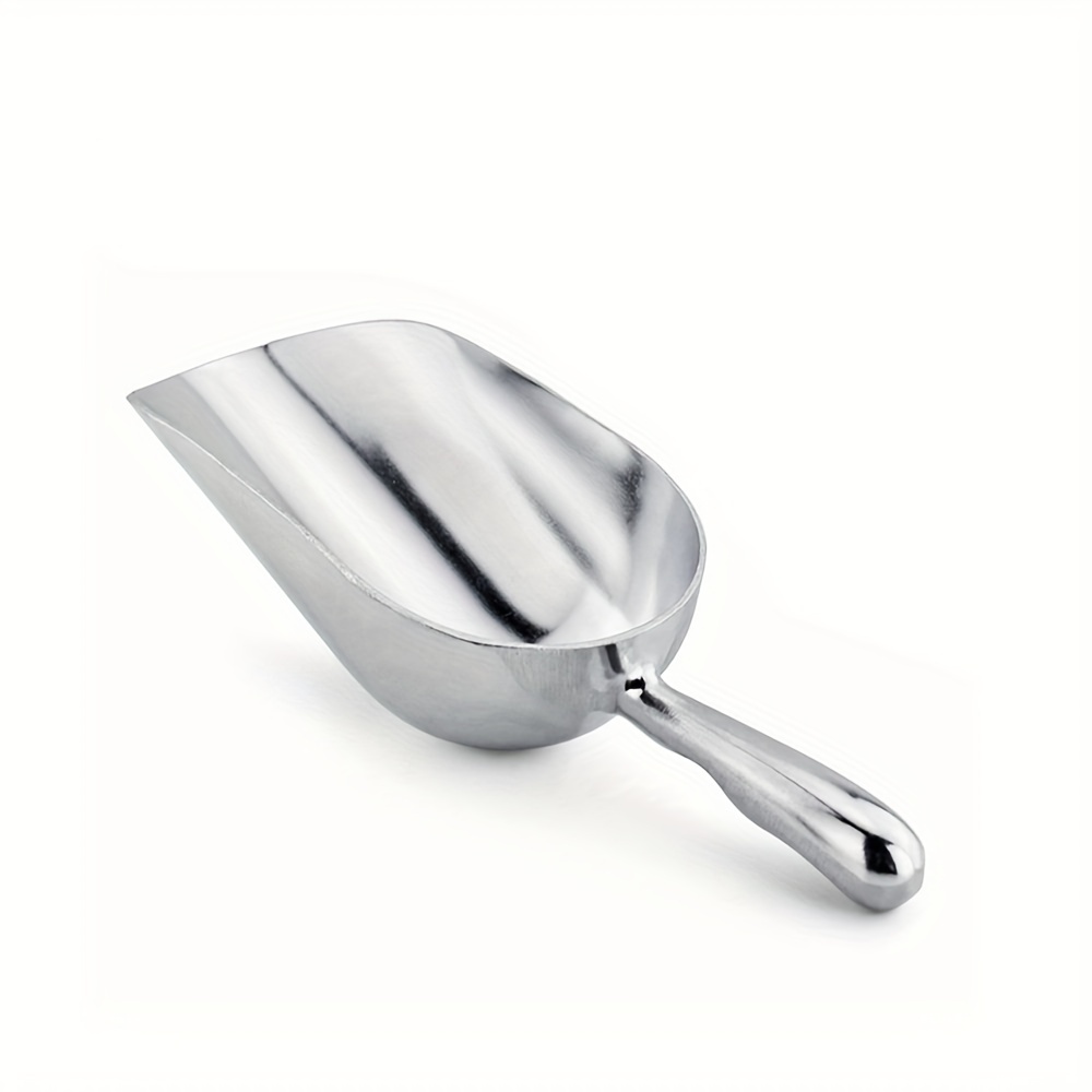 TEMU 6/12/24/48oz Aluminum Alloy Ice Shovel Flour Shovel Grain Shovel Rice Shovel Ice Cube Shovel Shovel Shovel Kitchen Bar Gadget Aluminum Alloy