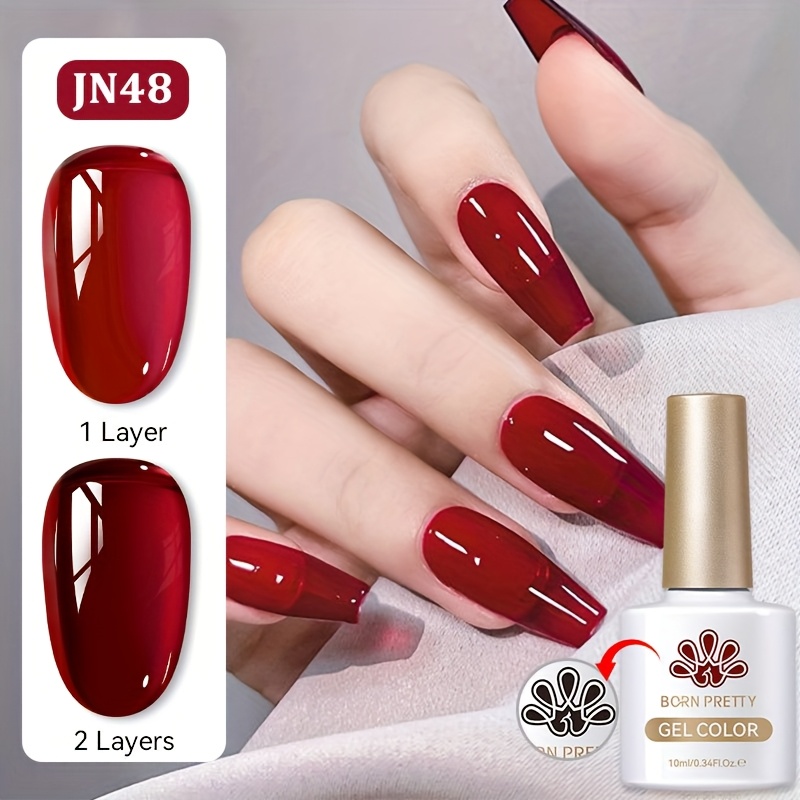 Image of Born Pretty 10ml Jelly Nail Polish Semi-permanent Nail Art Gel For Christmas And Halloween Gift Long-lasting Soak-off/led