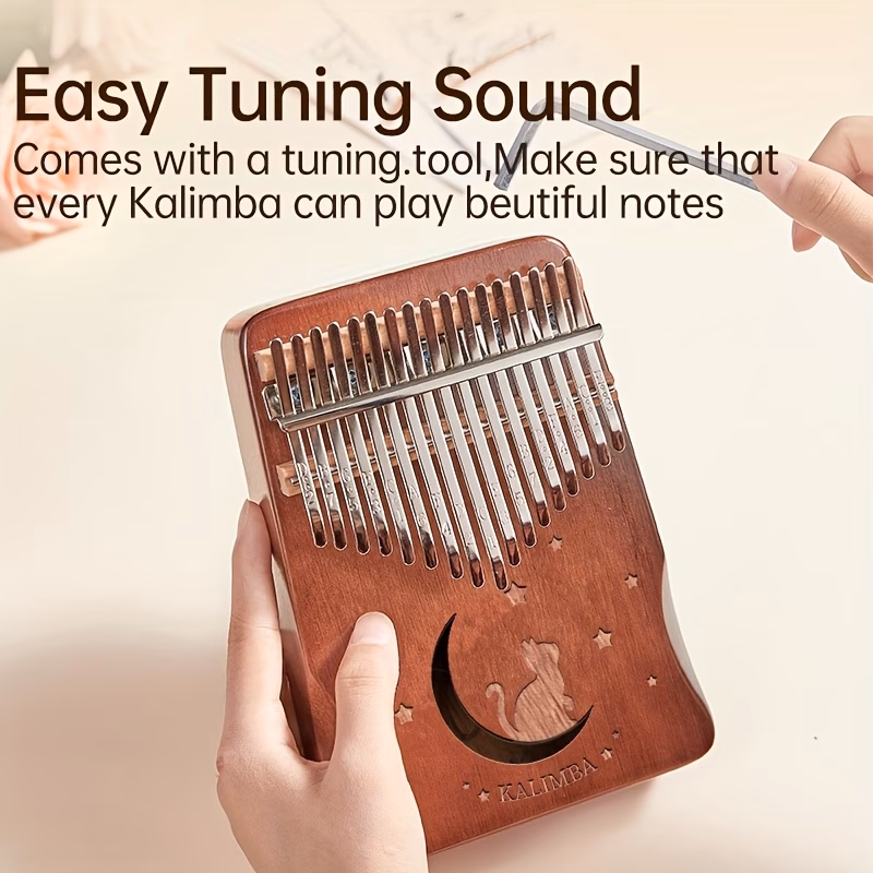 17 tone thumb piano kalimba for beginners a perfect birthday gift for a trendy musical instrument Product details 3