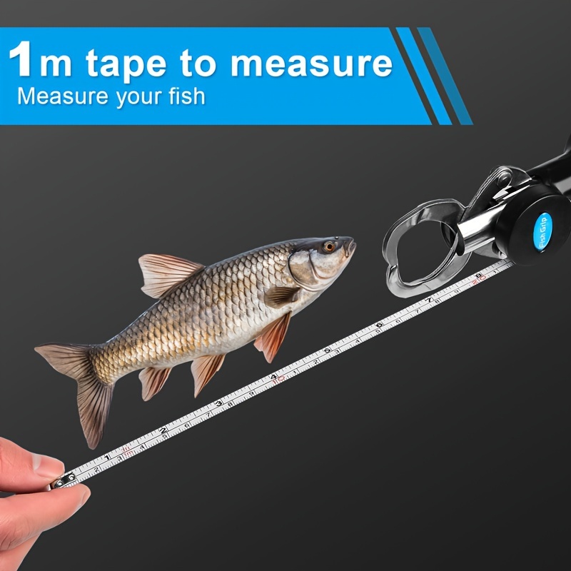 1pc Fish Lip Gripper, Fish Controller Clip With Measure Tape And Scale,  Fishing Accessories