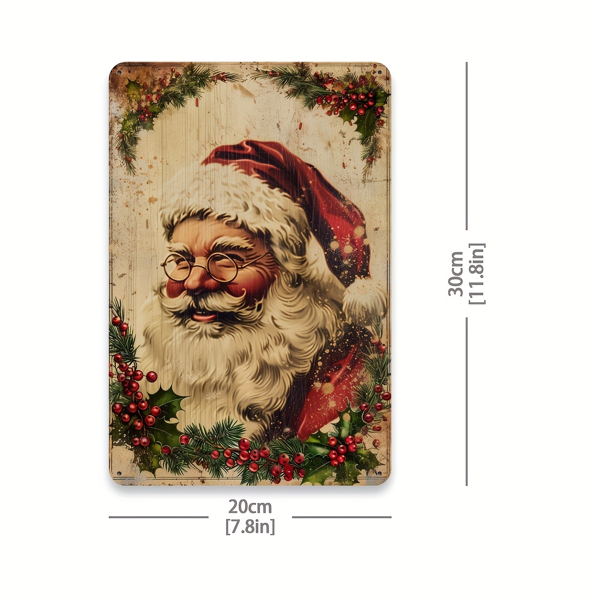 Décor De Noël Vintage : Lot De Trois Pères Noël - Décoration Rétro Pour Sapin Ou Maison