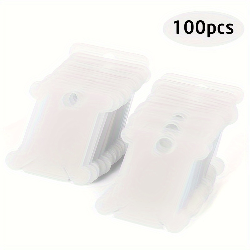 

100-piece Transparent Plastic Dental Floss Spools - Sewing & Cross Stitch Thread Organizer, Durable Storage Solution