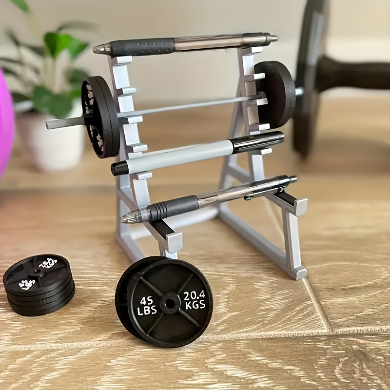 

1pc/Porte-stylo Barbell, un porte-stylo de bureau avec un thème de gym, pour les amateurs de fitness et les haltérophiles!