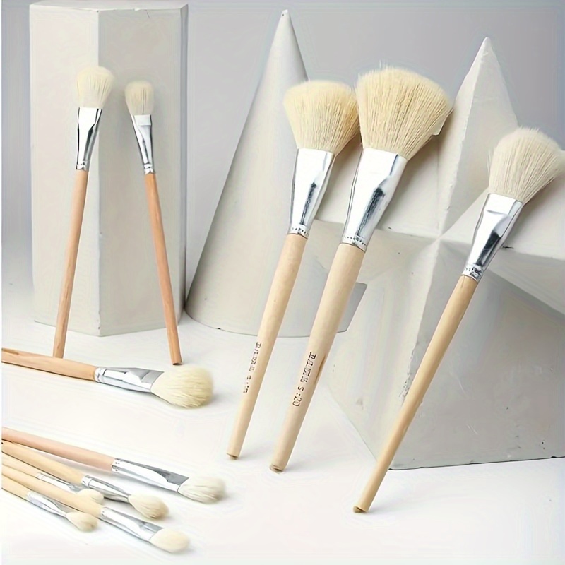 

Premium Soft Goat Hair Paint Brushes - Round, Precision Sketching & Crafting Brushes With Wooden Handles For Fine Art And Ceramics