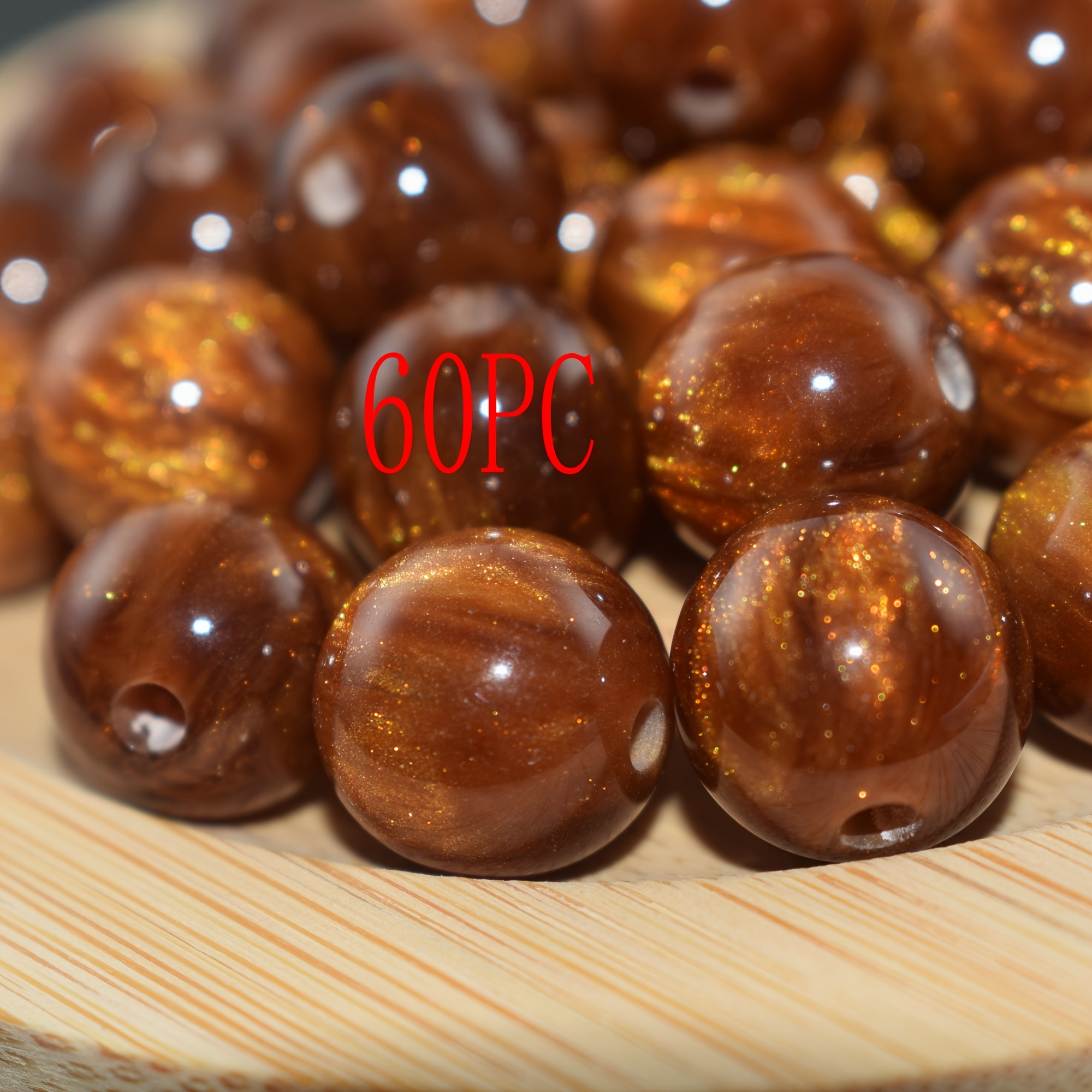 20pcs Tiger Eye Resin Loose Beads for DIY Jewellery