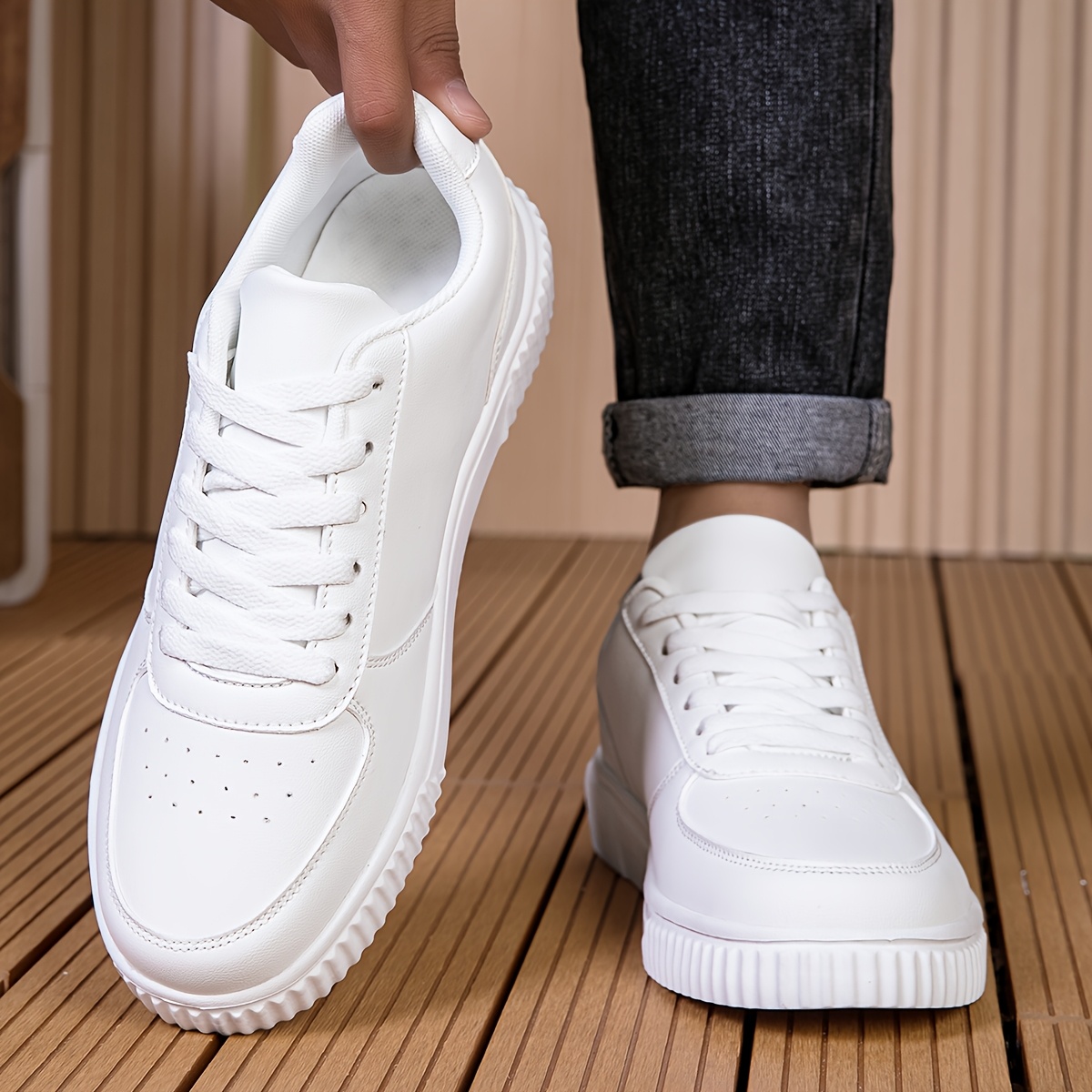 De Piel Marrn Zapatillas Marrones Zapatillas De Cuerina Hombre