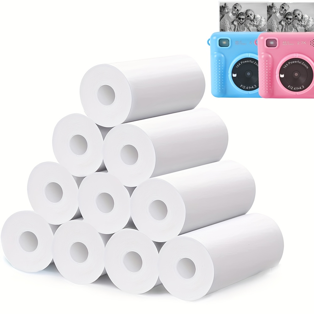 TEMU 10 Rolls Of Instant Camera Paper Mini Printer Paper 56 X 28mm Thermal Label Paper, Photo Paper, Instant Printing Paper For Mini Portable Mobile