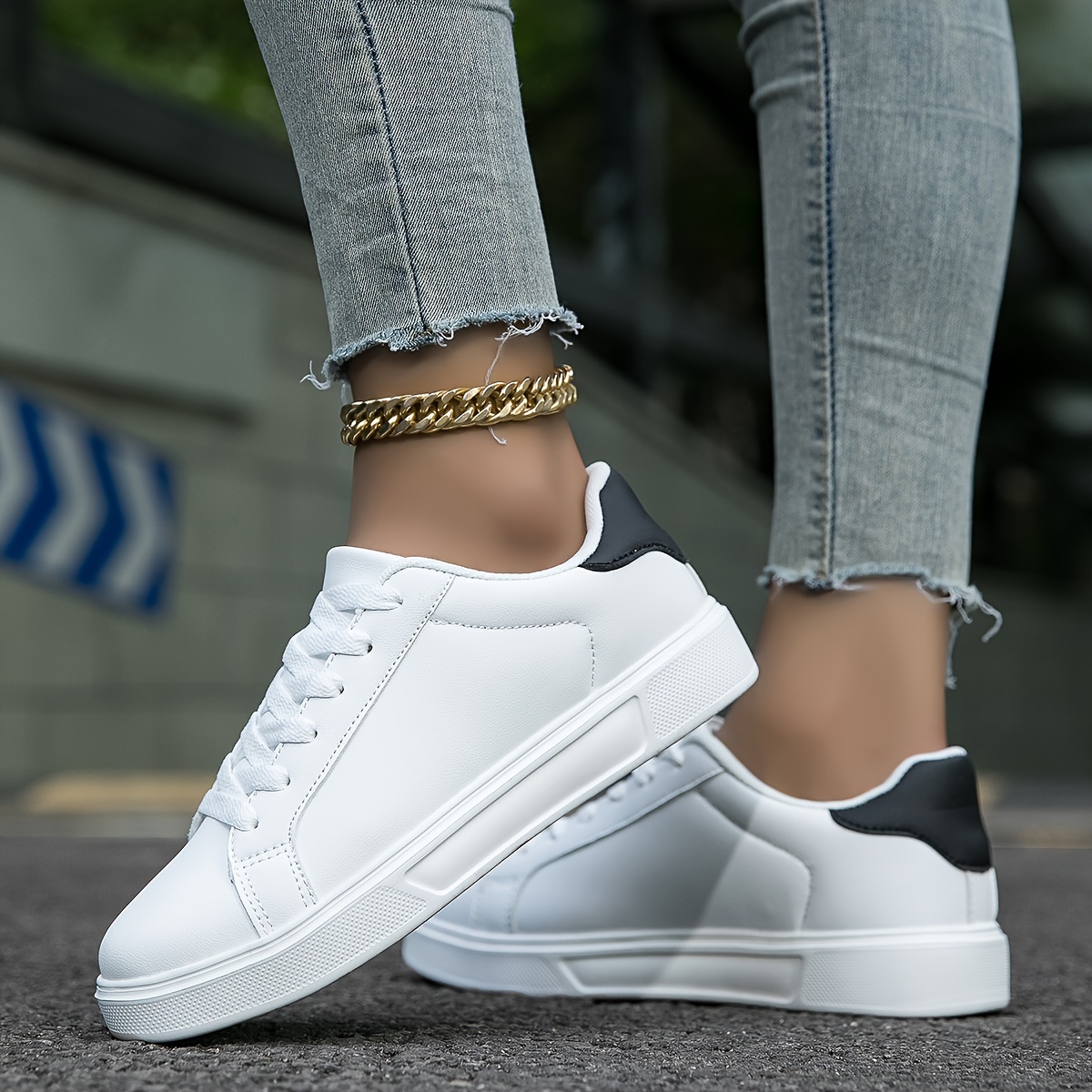 Women'S Flat Skate Shoes, Casual Lace Up Outdoor Shoes, Women'S Comfortable  Low Top Sneakers