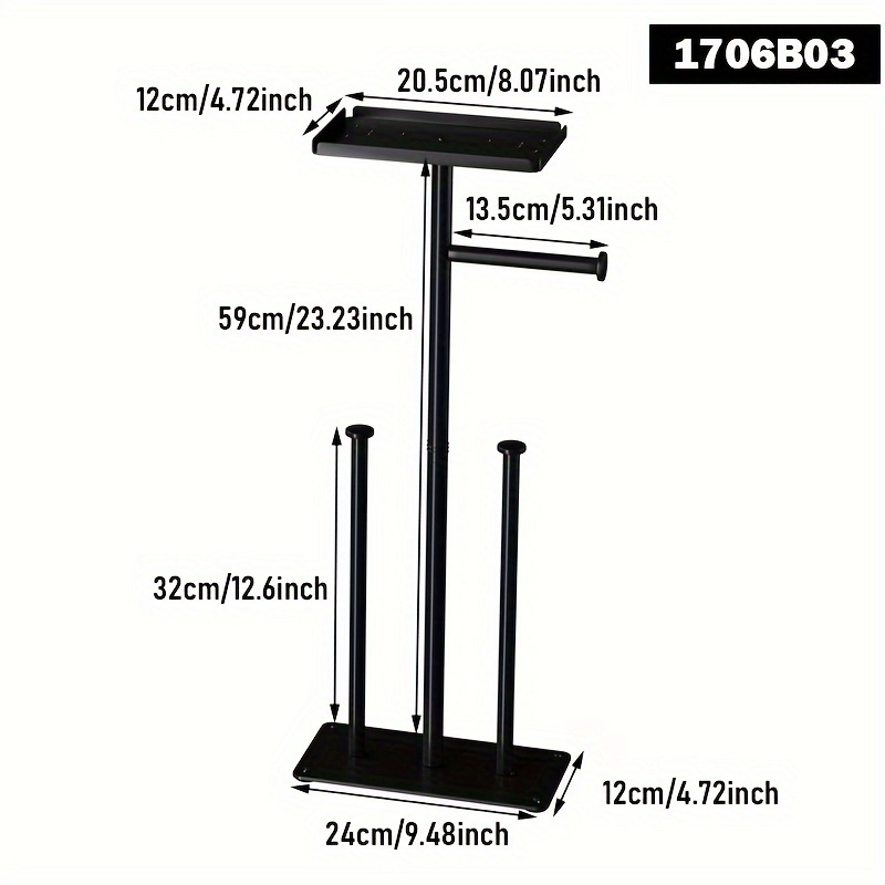 1pc Toilet Paper Holder With Storage Function, Independent Toilet Paper Roll Storage Rack For Bathroom, Can Hold 6 Rolls Of Paper, Bathroom Accessories, Christmas/halloween Gift Decoration