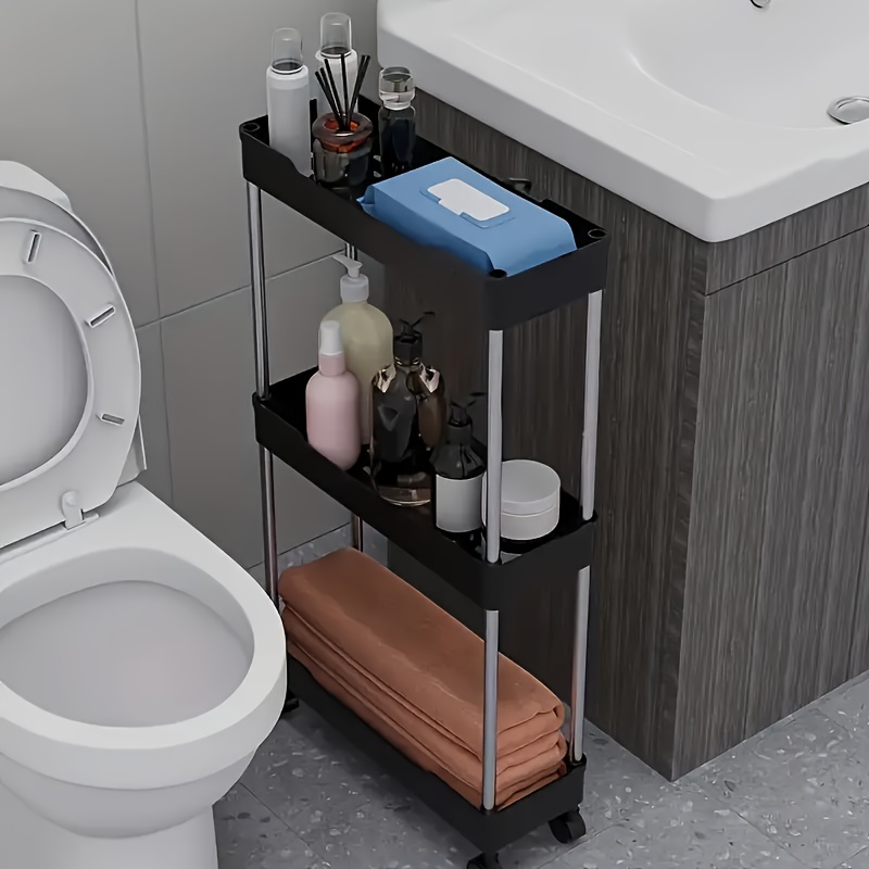 Versatile Multi-tier Rolling Storage Cart - Perfect For Bathroom, Kitchen & Living Room