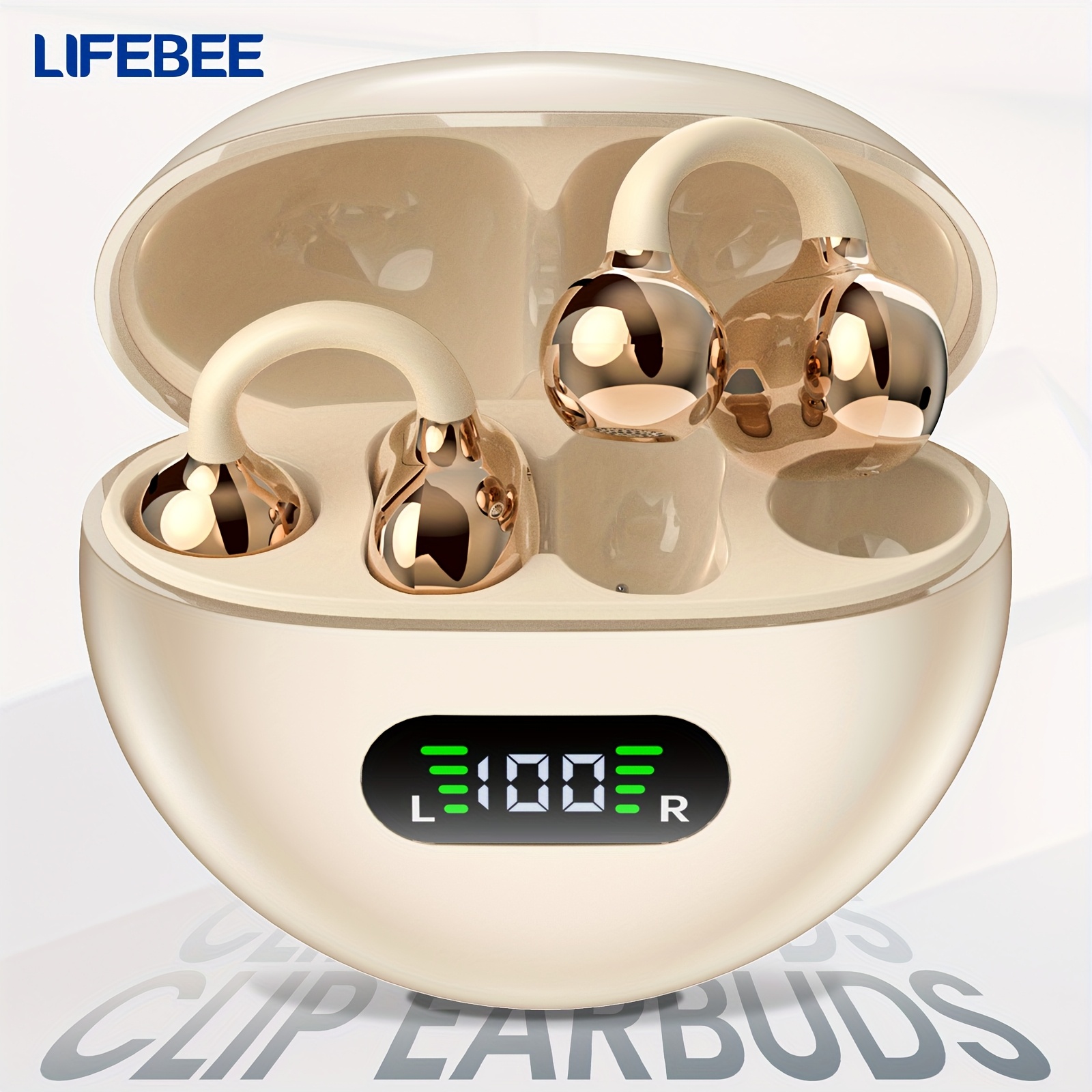 Image of Lifebee New Clip- Headphones Fashionable Comfortable Headset, Music Hanging Earbuds, Ows Earphones For /ios, Cellphone Gaming Couples Earpieces Smart Headphones