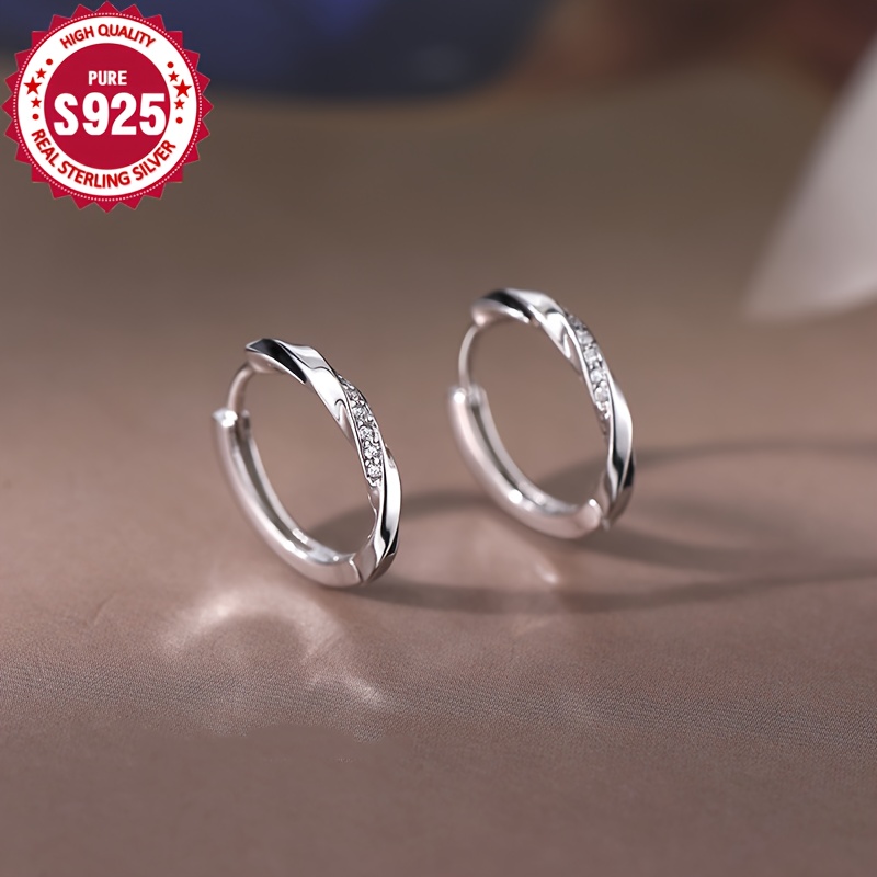 

925 Sterling Silver Minimalist Huggie Earrings, Ball-shaped, Hypoallergenic, Suitable For Everyday Wear And Gift Giving, All Occasions