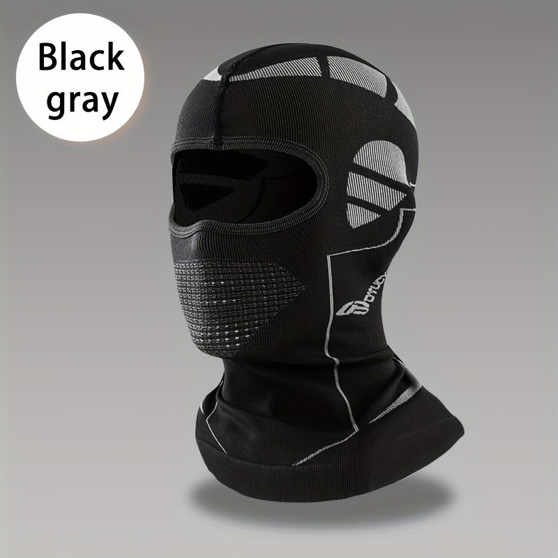 TEMU Ski & Cycling - Windproof, Cold- Balaclava With Neck And For , Black