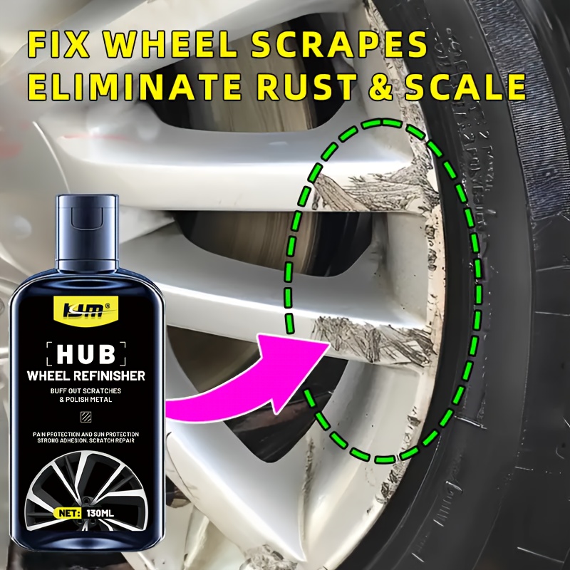TEMU Complete Wheel Restoration Set - Includes Scratch Fixer, Oxidation Cream, And Rim Polish - Designed For Alloy Wheel Brightening And Renewal