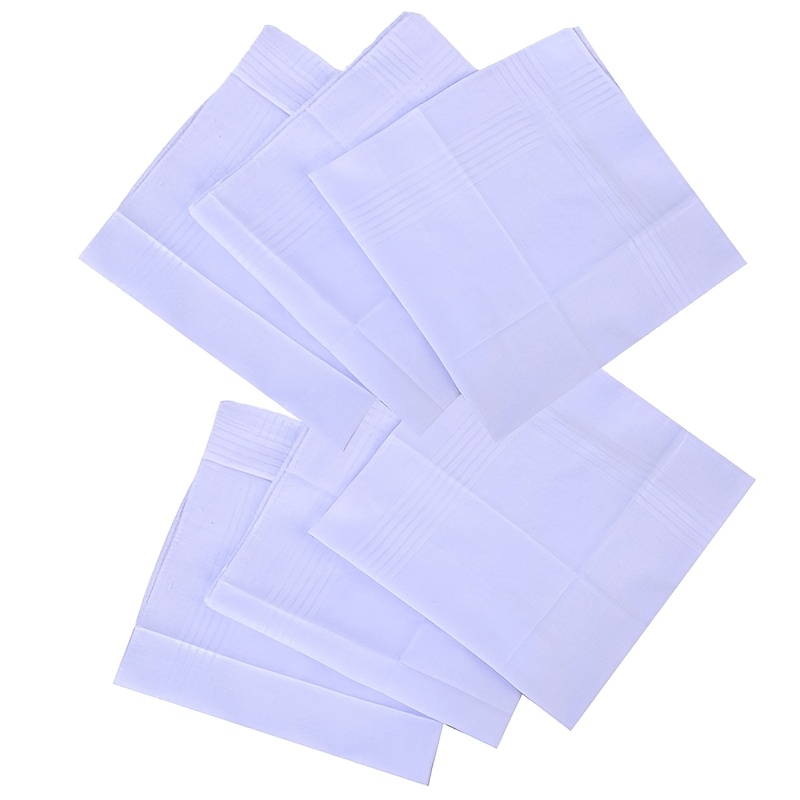 TEMU 6pcs Men's Handkerchiefs, Classic Pocket Squares For Gentlemen, Suit Pocket Handkerchiefs For Travel, Sports, And Daily Use, Portable Size