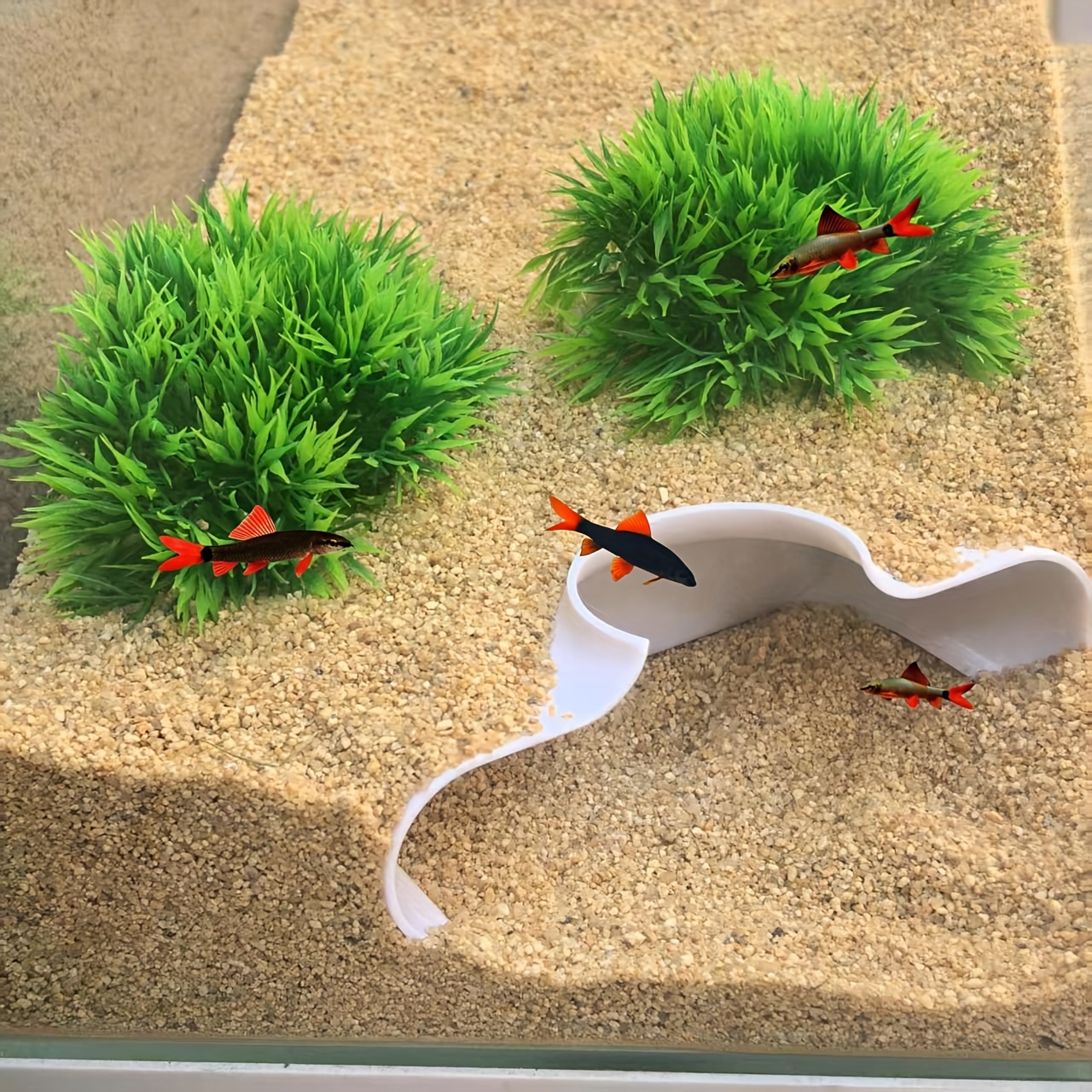 thumbnail image 2 of Tree Frog Terrarium Accessories 6 Pieces 3 Colors Betta Hammock Pad With Suction Cups Betta Hammock For Aquarium 2 of 10