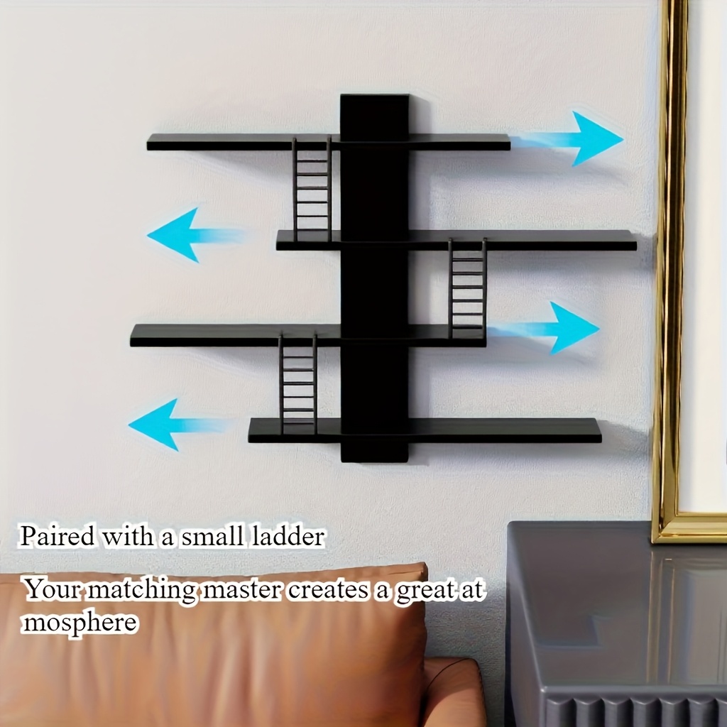 TEMU Multifunctional Wall-mounted Shelf, No Drilling Required, Designed For Displaying Items In Home Office