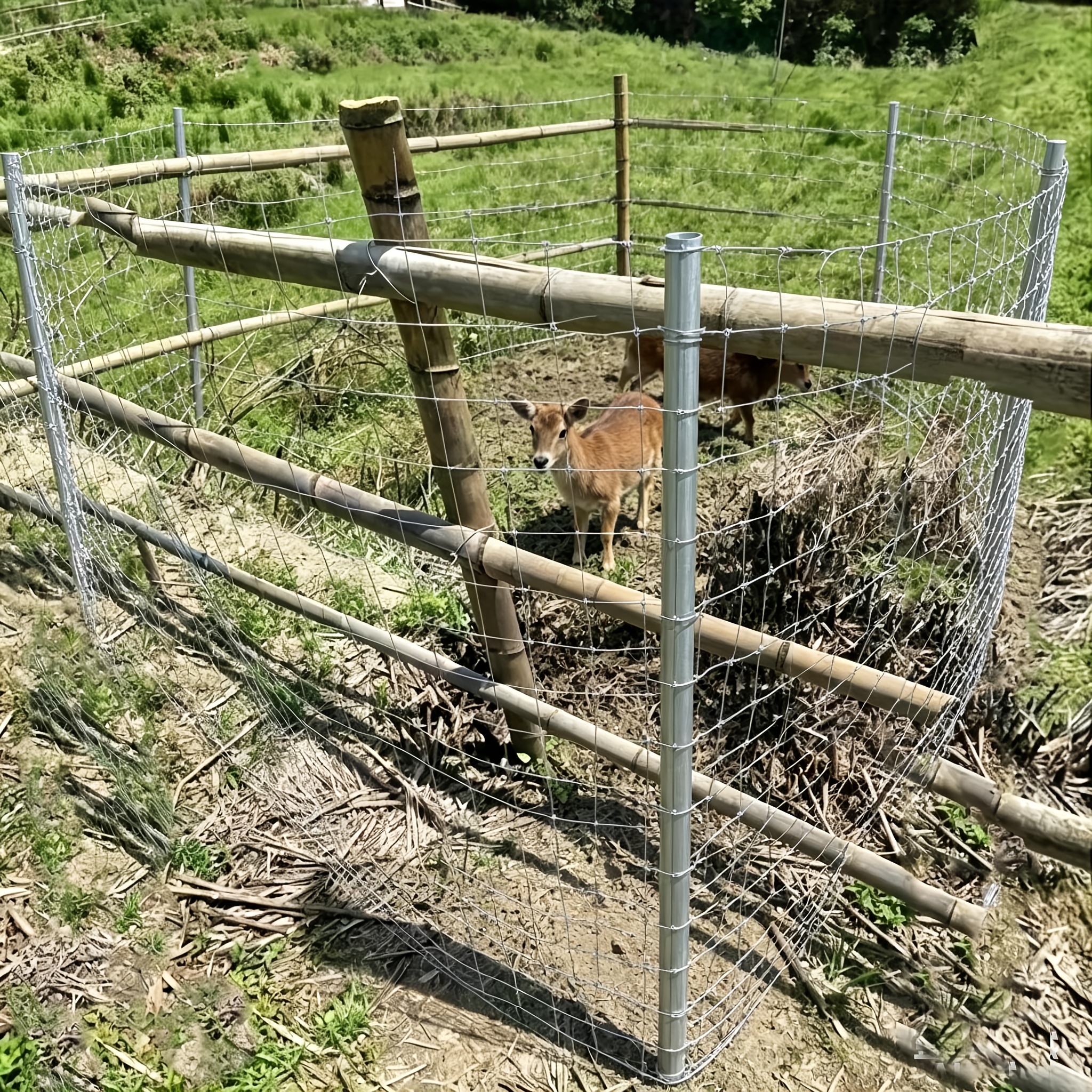 Heavy-Duty Rust-Resistant Galvanized Steel Wire Mesh Fence