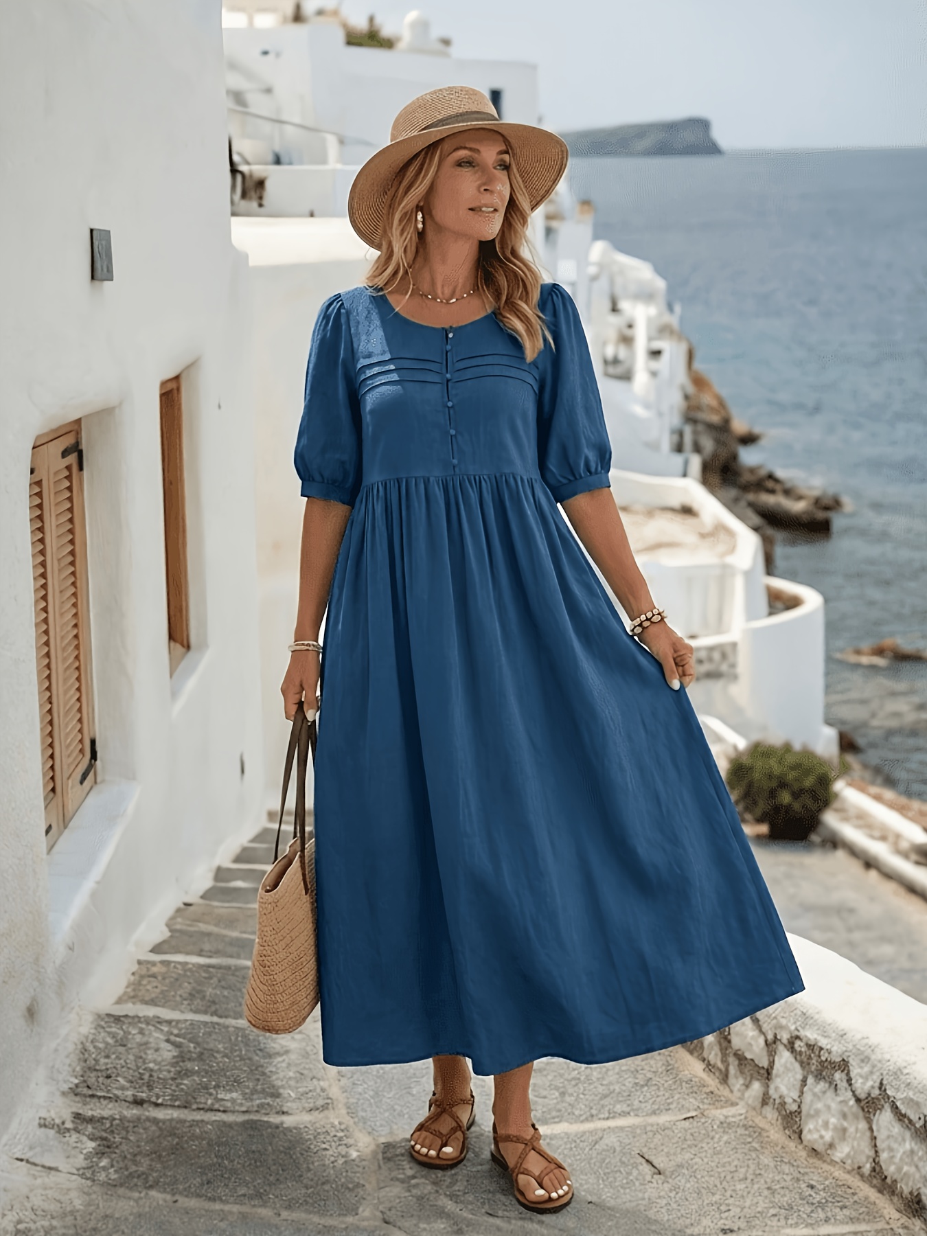 casuall dress autumn Seta T Women's Fall Midi Dress Frilled Crewneck Long Sleeve A-Line Elegant  Flowy Casual Dresses with Pockets Small Black at Amazon Women's Clothing  store