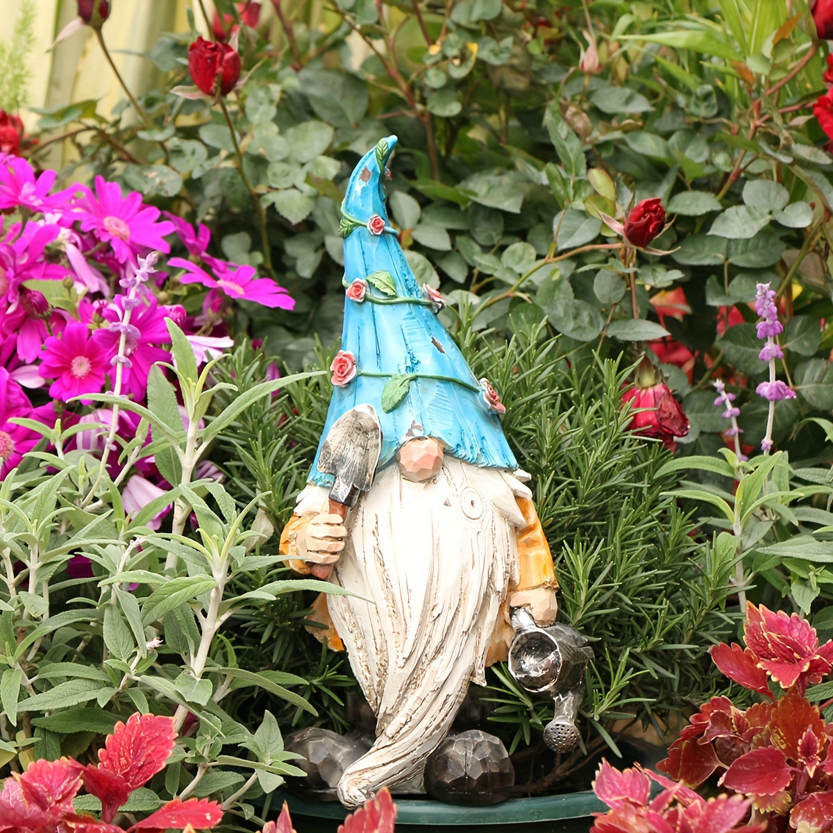 2 Statuette Elfo Da Giardino In Metallo Con Effetto Ruggine – Decorazioni Per Esterno, Aiuole, Vasi E Balconi, Regalo Per Amanti Del Giardino